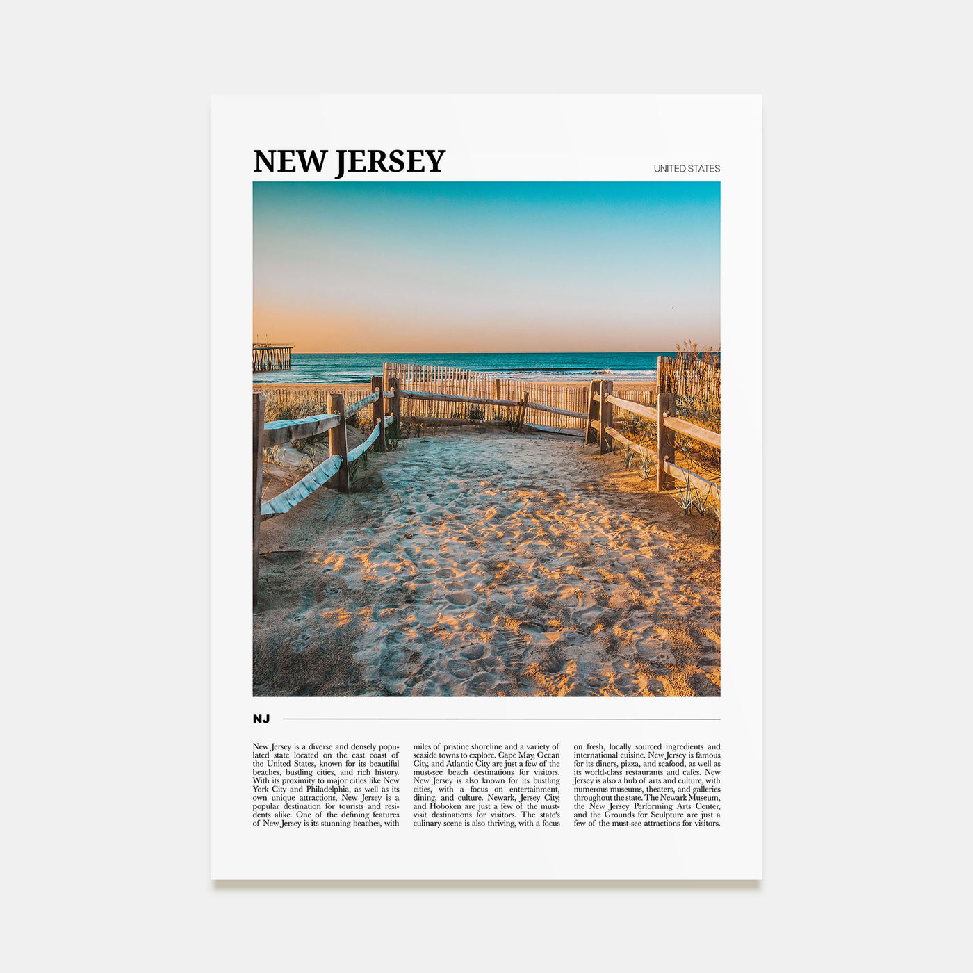 New Jersey Travel Color No 2 Poster