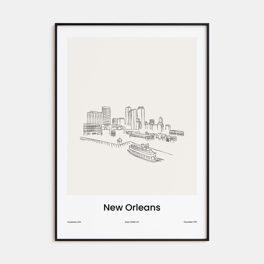 New Orleans Drawn No 1 Poster