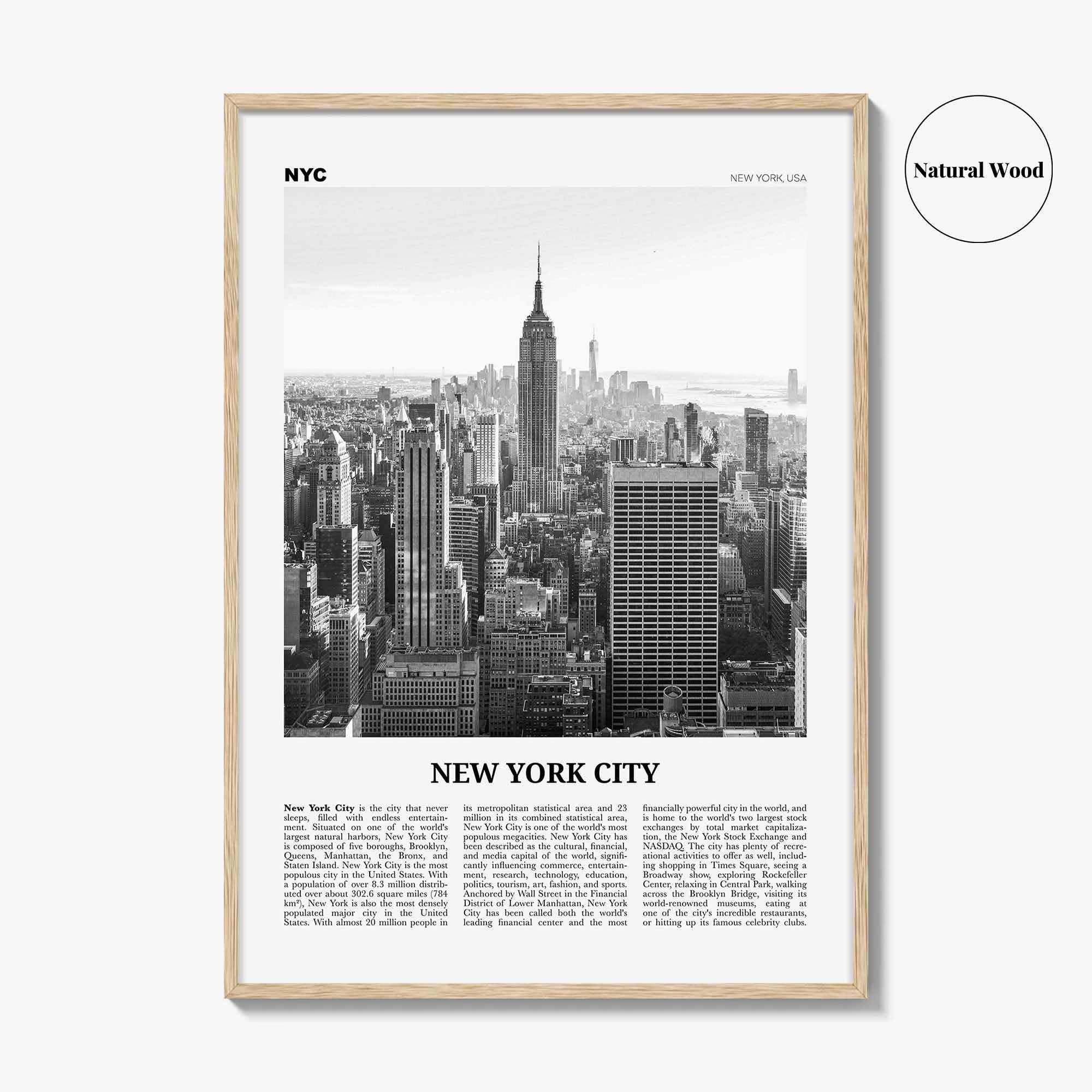 New York City Print Black and White No 1, New York Wall Art, New York Poster, New York Photo, NYC Black and White Poster Print, USA