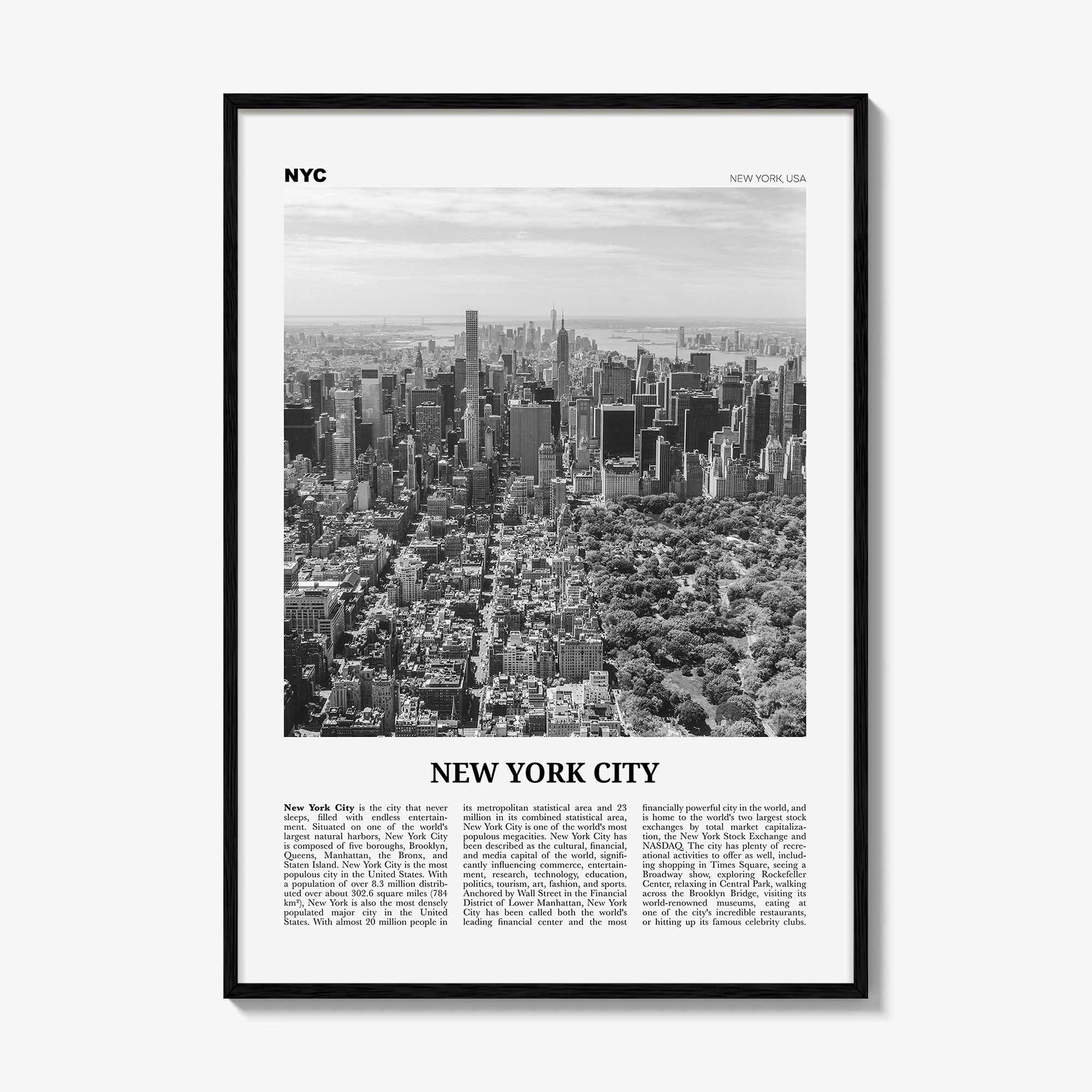 New York City Print Black and White No 3, New York Wall Art, New York Poster, New York Photo, NYC Black and White Poster Print, USA