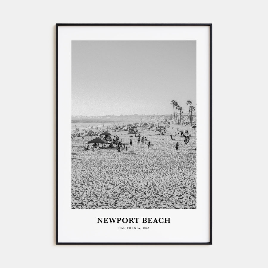 Newport Beach Portrait B&W No 1 Poster