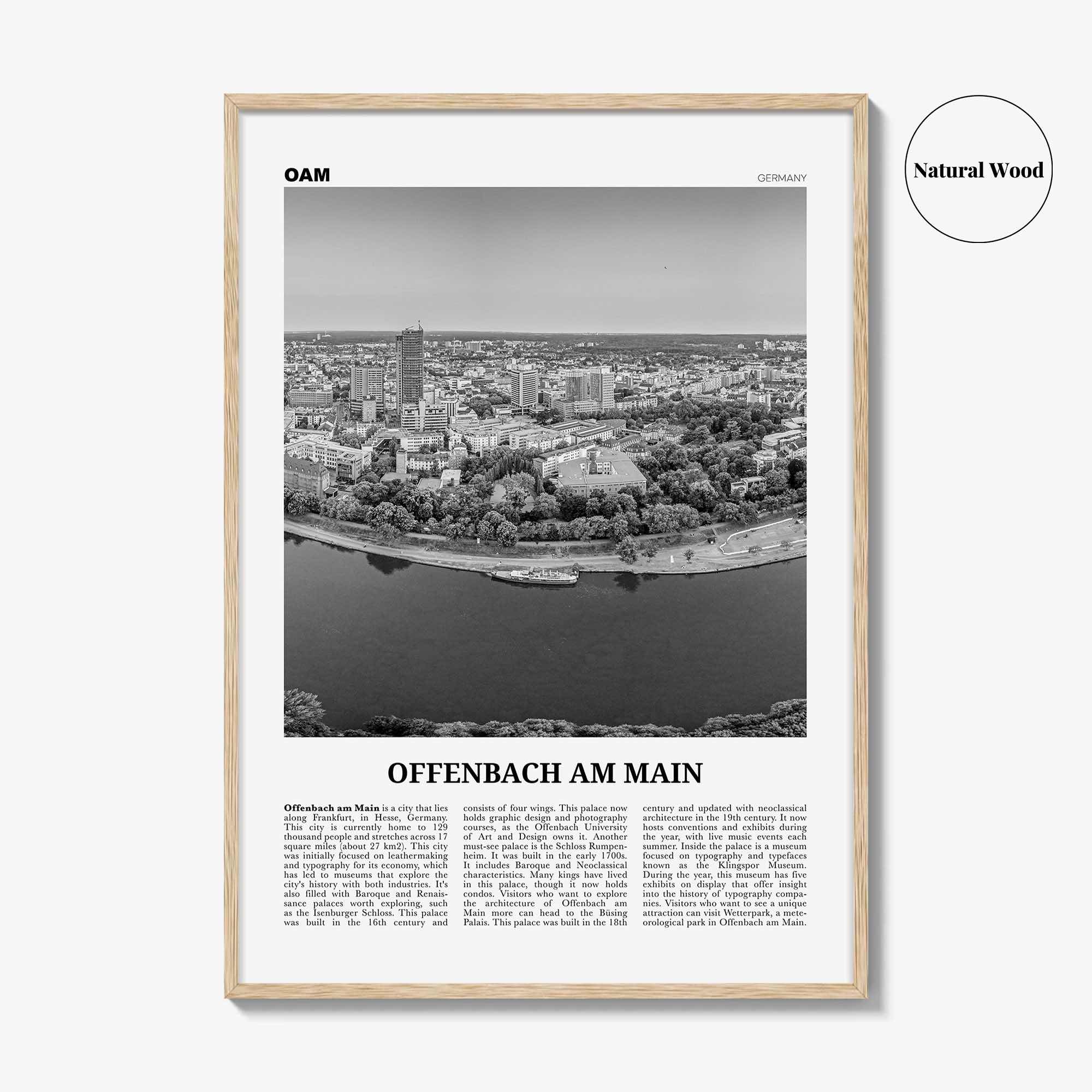 Offenbach am Main Print Black and White, Offenbach am Main Wall Art, Offenbach am Main Poster, Offenbach am Main Photo, Wall Décor, Map