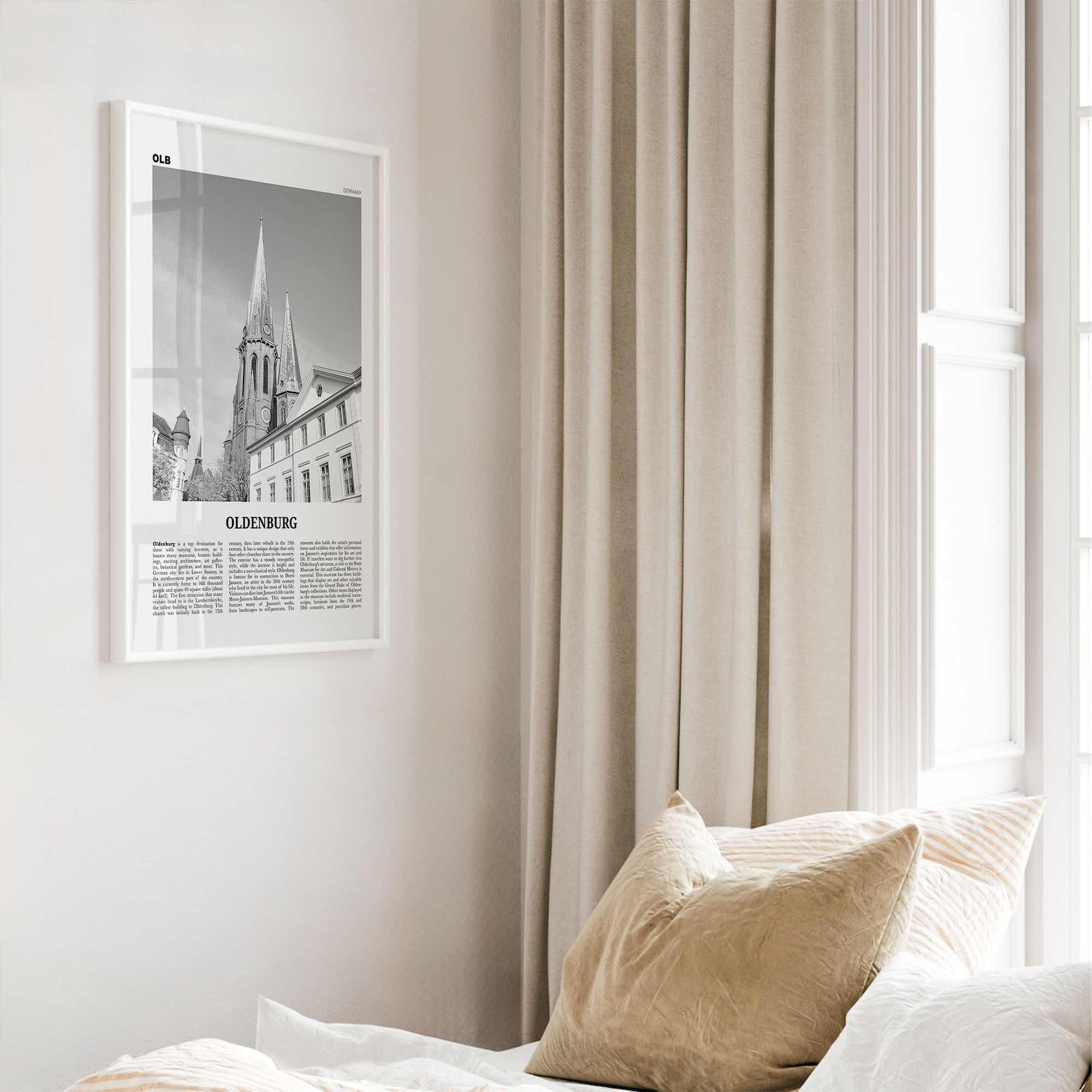 Oldenburg Print Black and White, Oldenburg Wall Art, Oldenburg Poster, Oldenburg Photo, Oldenburg Wall Décor, Oldenburg Map, Germany