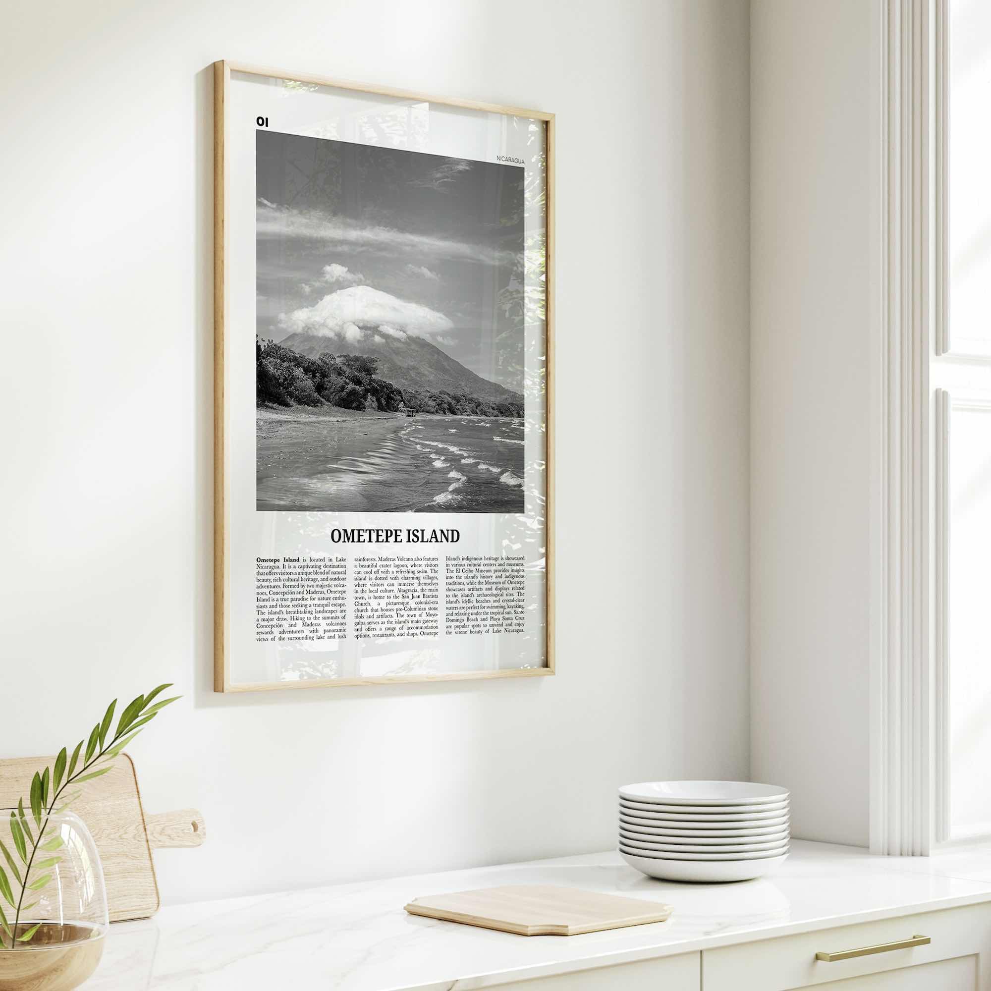 Ometepe Island Print Black and White, Ometepe Island Wall Art, Ometepe Island Poster, Ometepe Island Photo, Ometepe Wall Décor, Nicaragua