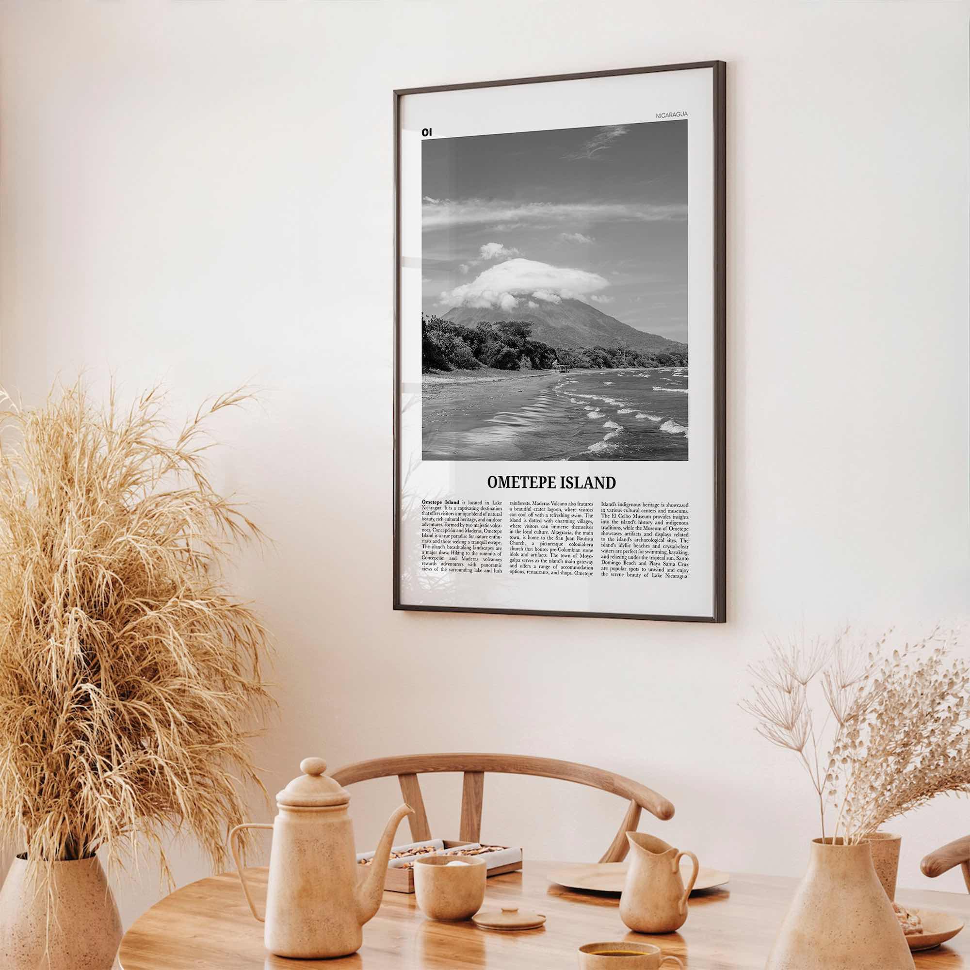 Ometepe Island Print Black and White, Ometepe Island Wall Art, Ometepe Island Poster, Ometepe Island Photo, Ometepe Wall Décor, Nicaragua