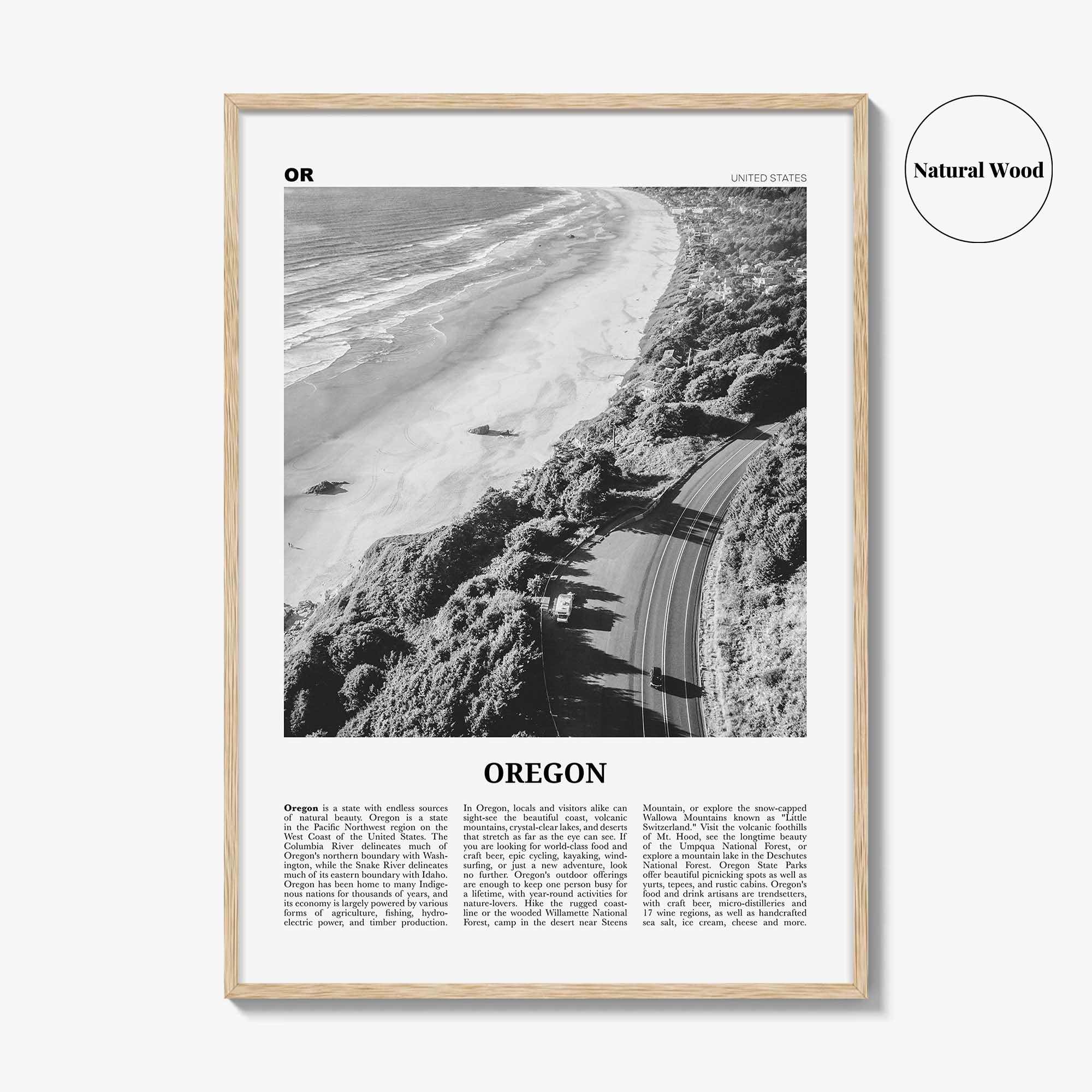 Oregon Print Black and White No 3, Oregon Wall Art, Oregon Poster, Oregon Photo, Oregon Wall Decor, USA, United States, North America