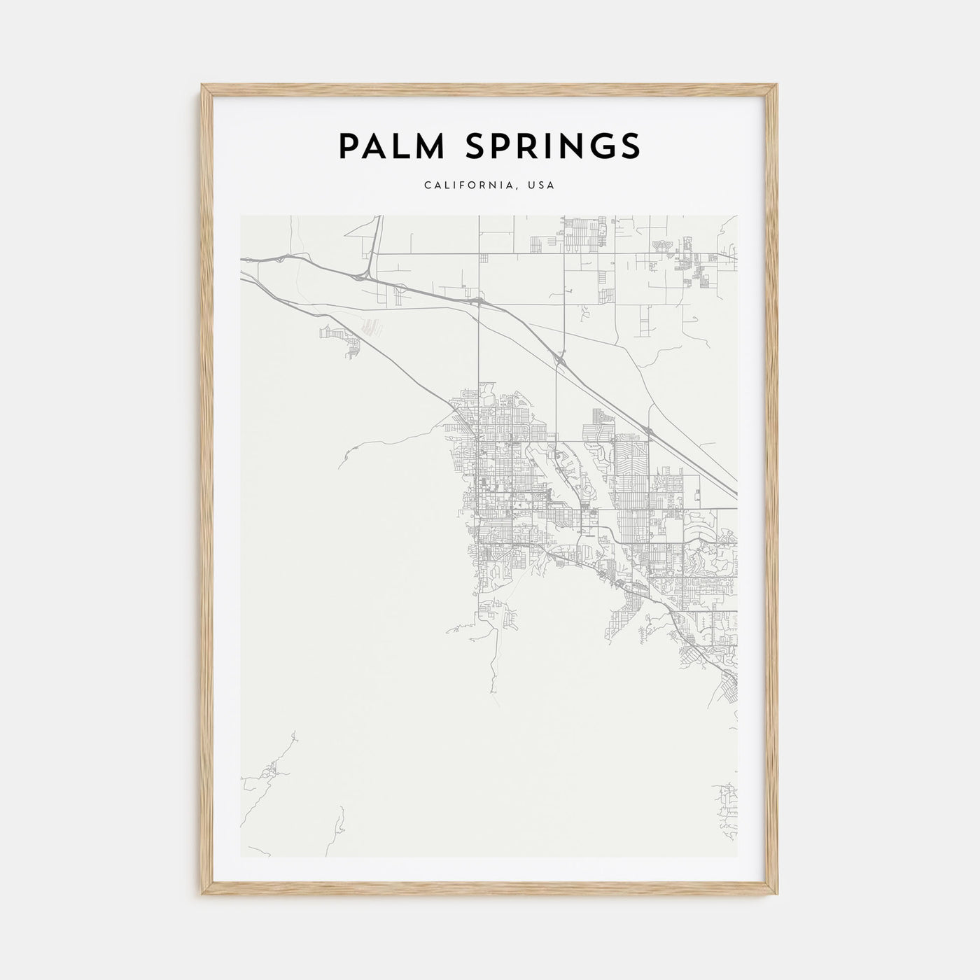 Palm Springs Map Portrait Poster
