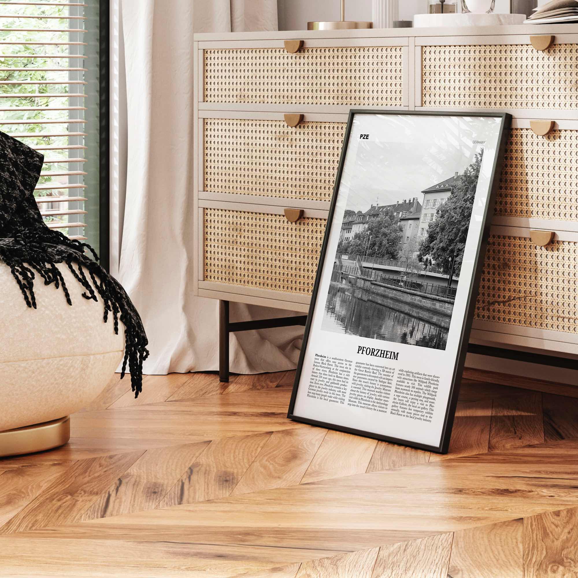 Pforzheim Print Black and White, Pforzheim Wall Art, Pforzheim Poster, Pforzheim Photo, Pforzheim Wall Décor, Pforzheim Map, Germany