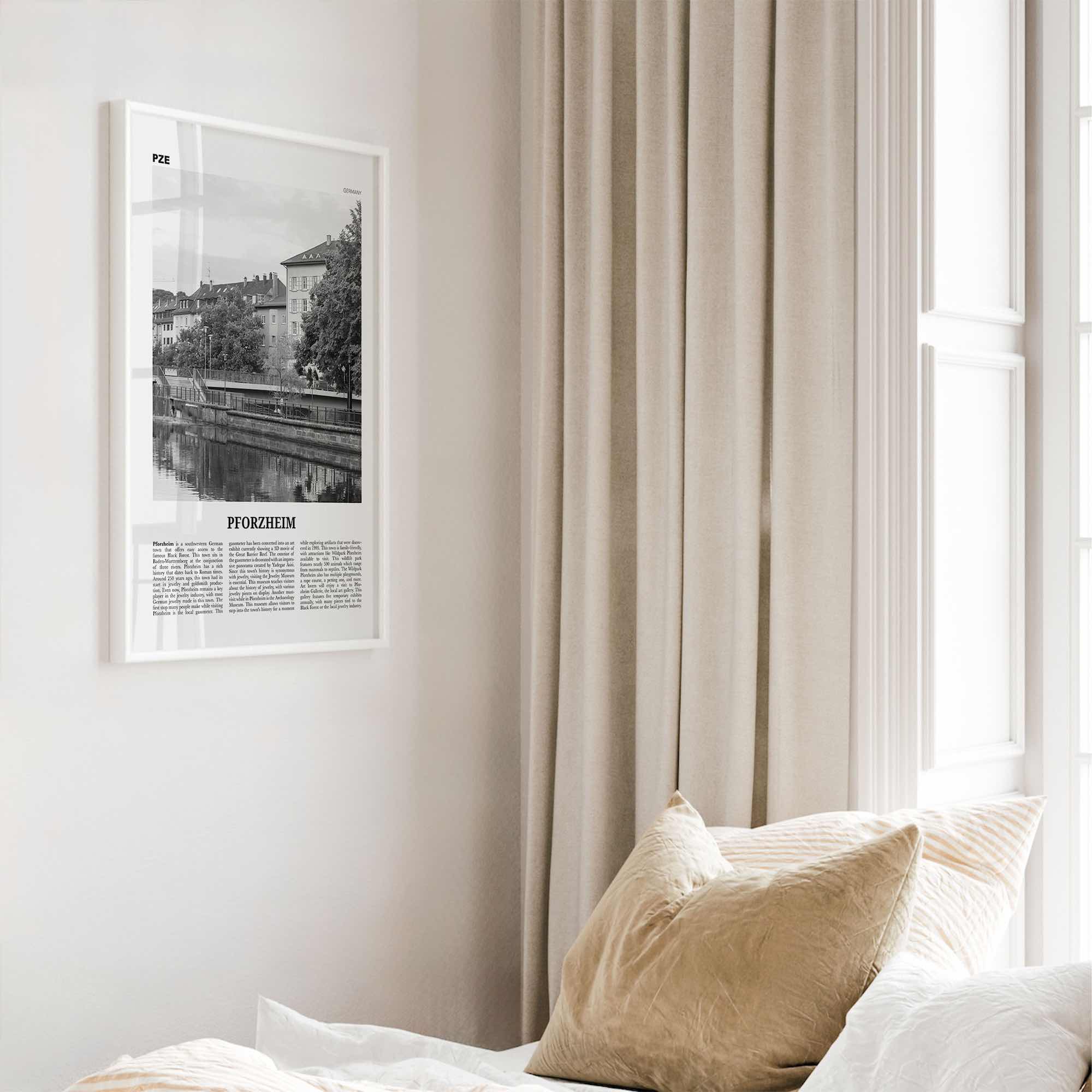 Pforzheim Print Black and White, Pforzheim Wall Art, Pforzheim Poster, Pforzheim Photo, Pforzheim Wall Décor, Pforzheim Map, Germany