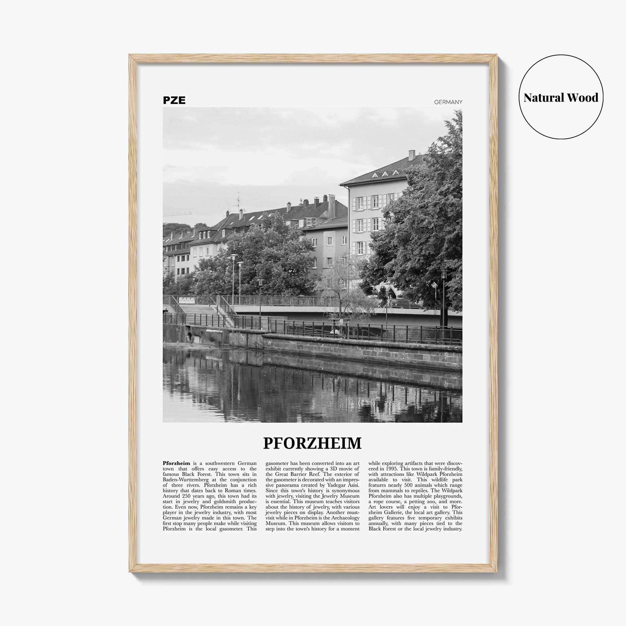 Pforzheim Print Black and White, Pforzheim Wall Art, Pforzheim Poster, Pforzheim Photo, Pforzheim Wall Décor, Pforzheim Map, Germany