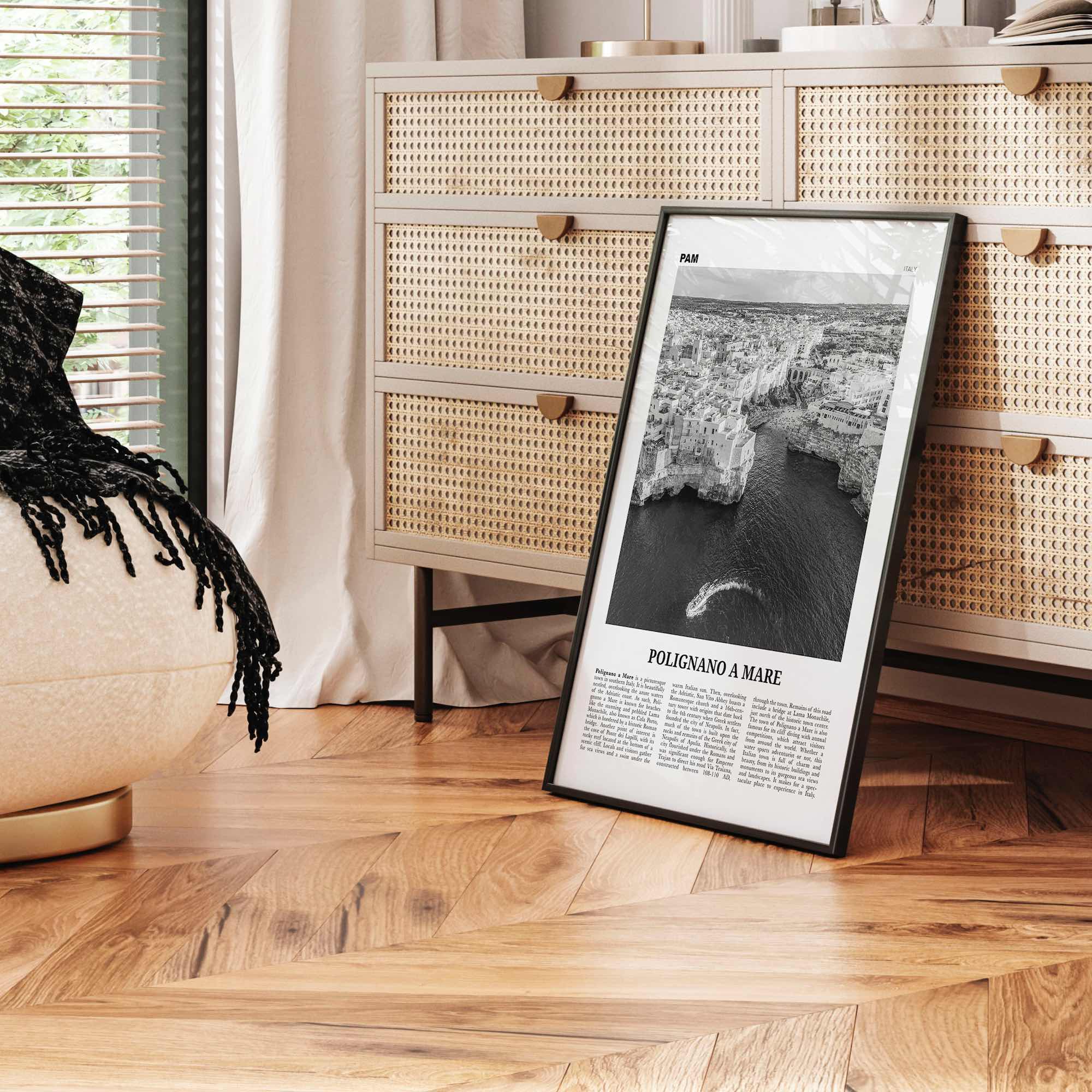 Polignano a Mare Print Black and White, Polignano a Mare Wall Art, Polignano a Mare Poster, Polignano a Mare Photo, Polignano a Mare Décor