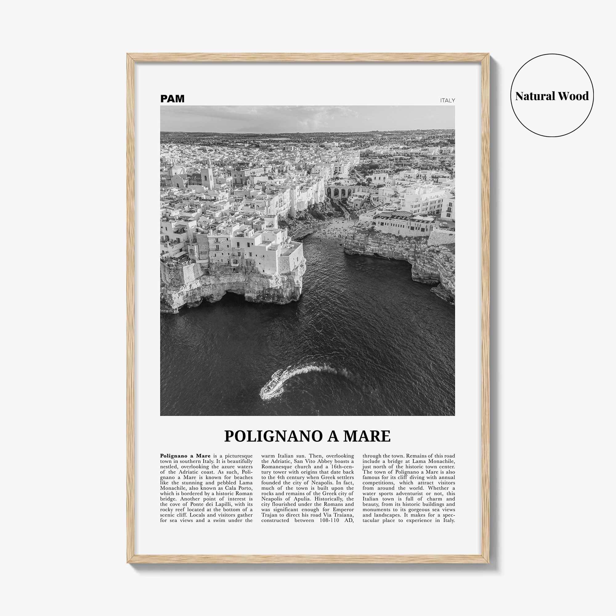 Polignano a Mare Print Black and White, Polignano a Mare Wall Art, Polignano a Mare Poster, Polignano a Mare Photo, Polignano a Mare Décor