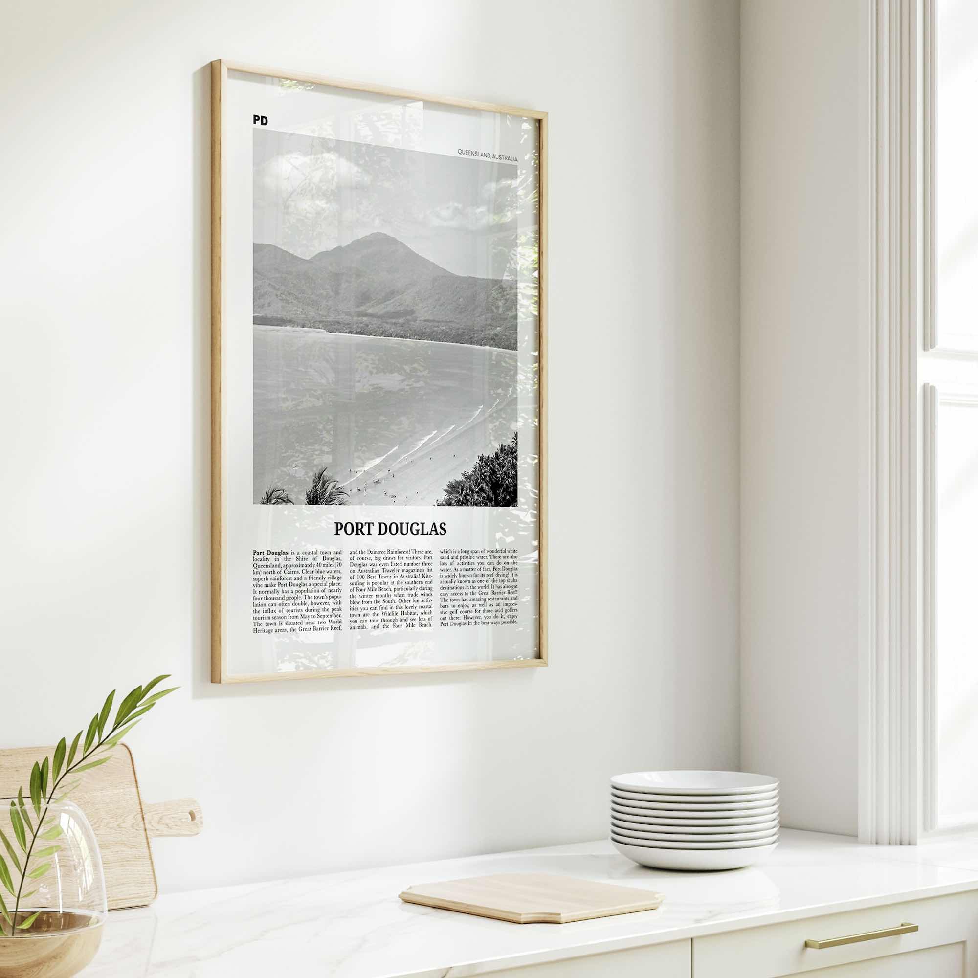 Port Douglas Print Black and White, Port Douglas Wall Art, Port Douglas Poster, Port Douglas Photo, Queensland, Australia