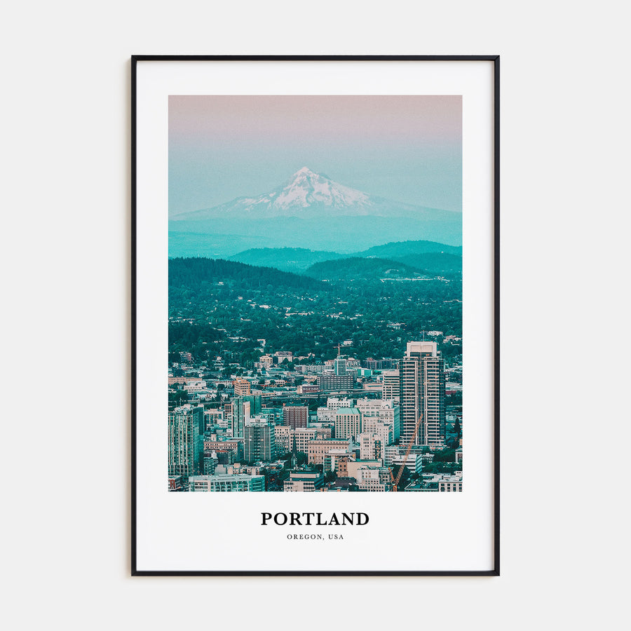 Portland, Oregon Portrait Color No 1 Poster