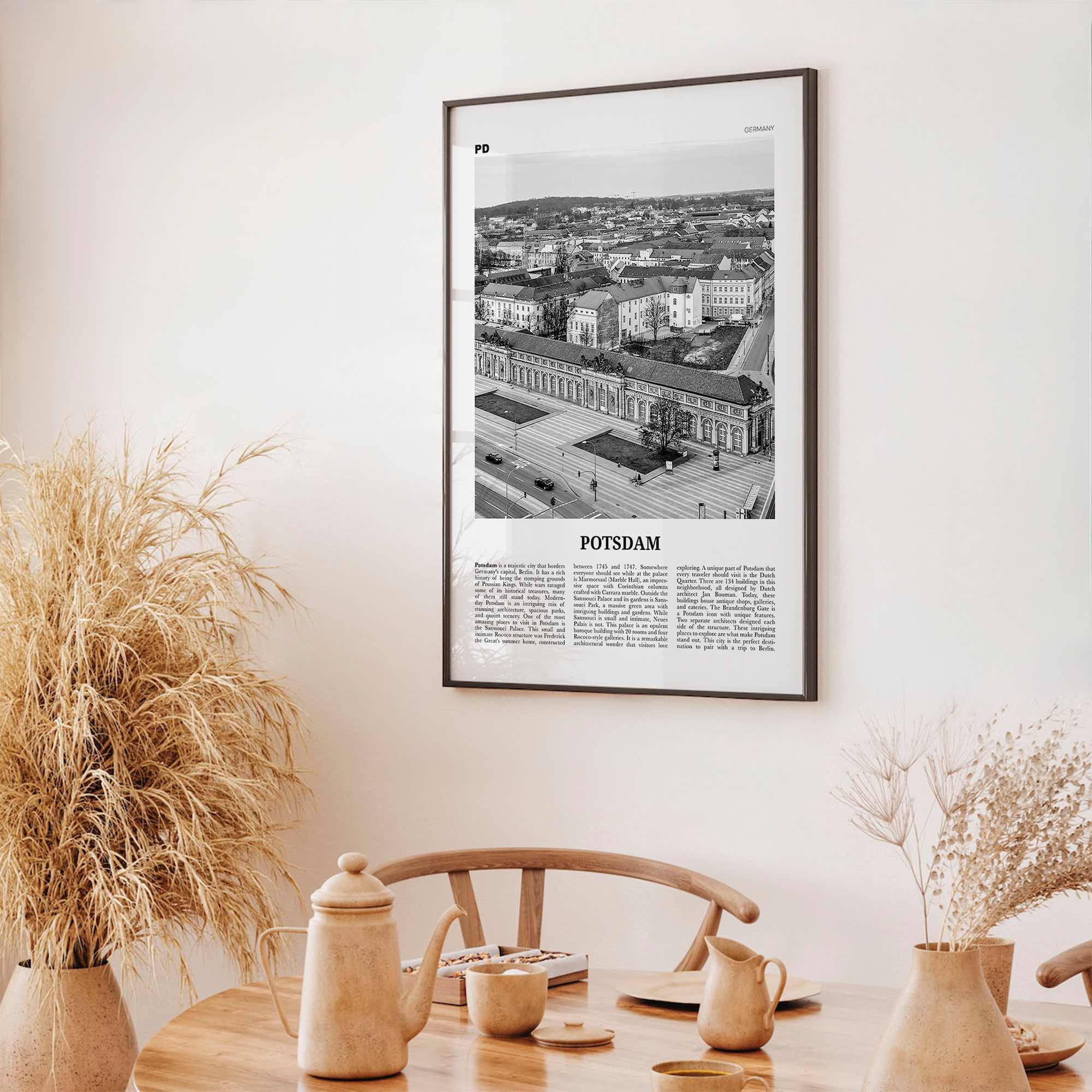 Potsdam Print Black and White, Potsdam Wall Art, Potsdam Poster, Potsdam Photo, Potsdam Wall Décor, Brandenburg, Germany, Deutschland