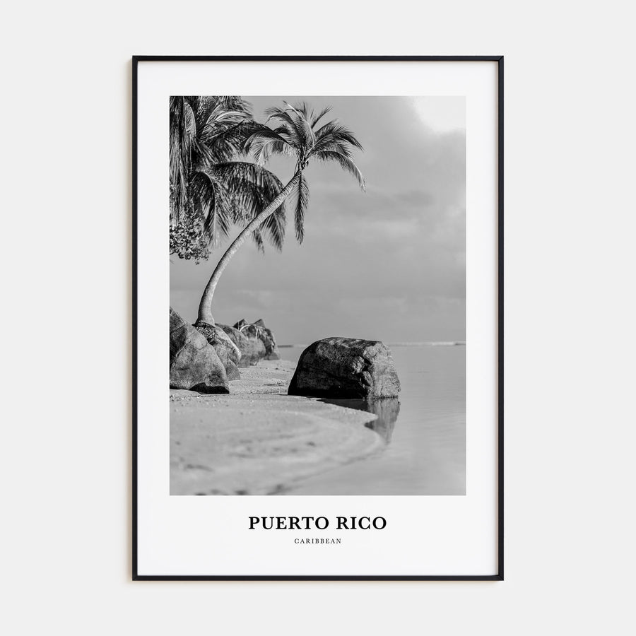 Puerto Rico Portrait B&W No 1 Poster
