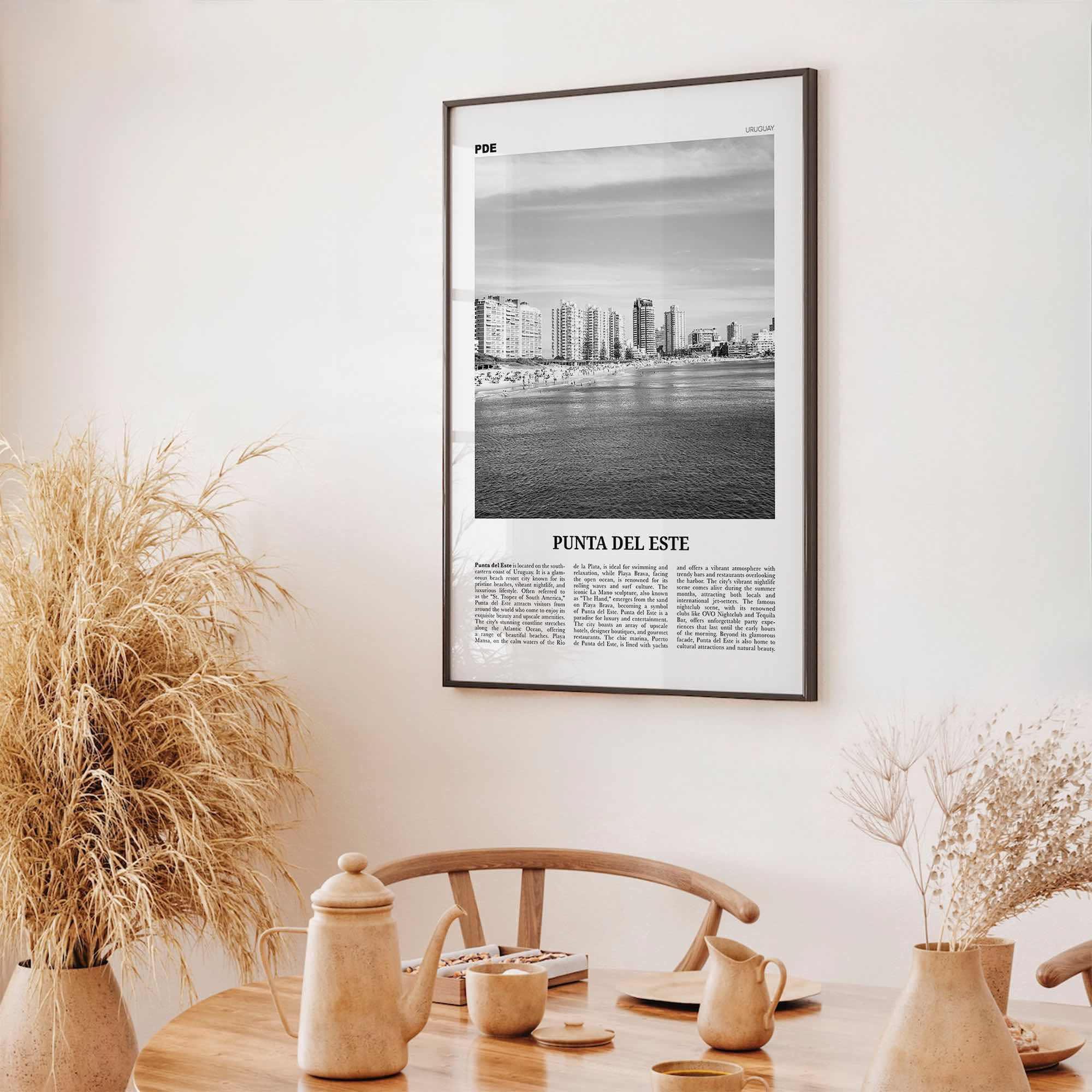 Punta Del Este Print Black and White, Punta Del Este Wall Art, Punta Del Este Poster, Punta Del Este Photo, Punta Del Este Décor, Uruguay