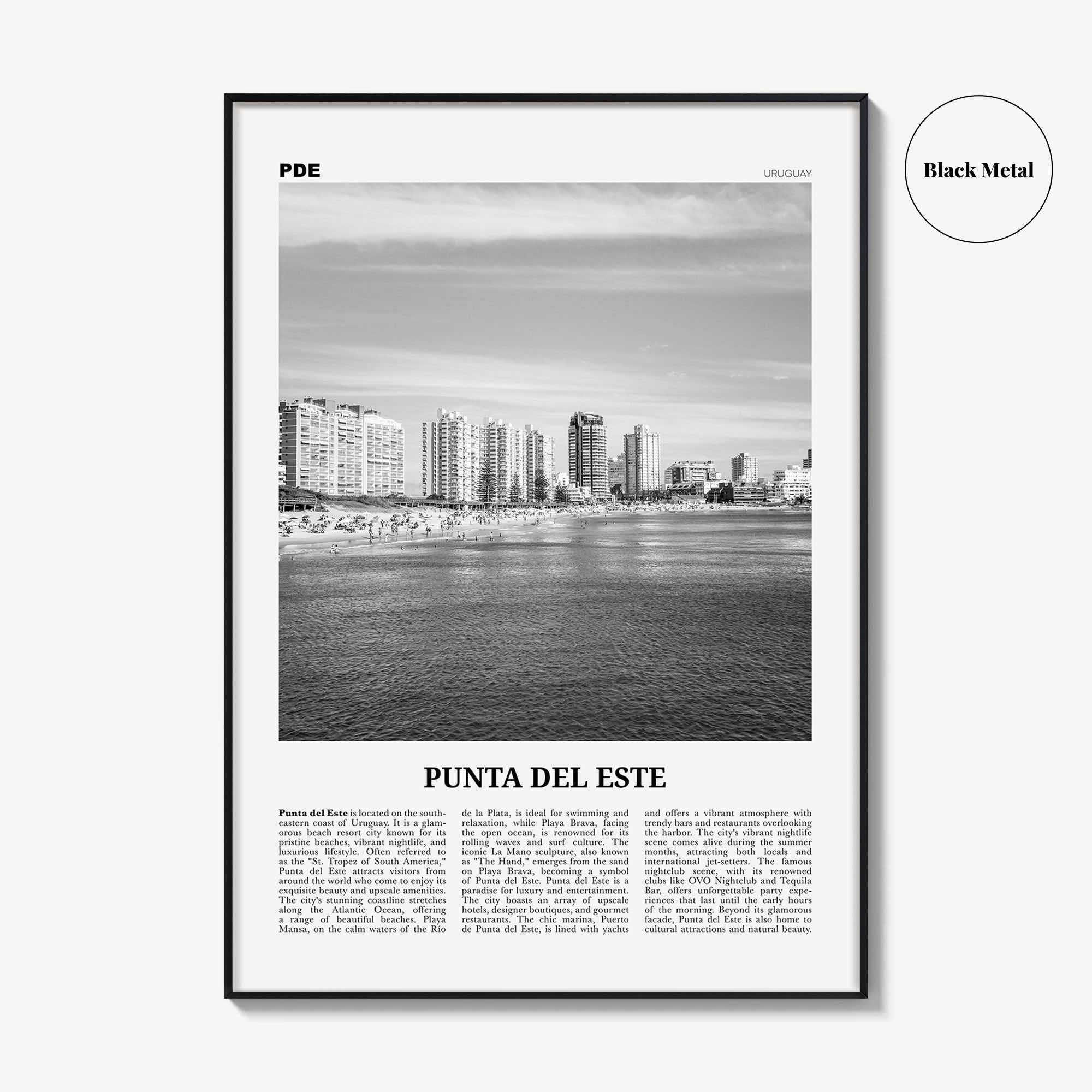 Punta Del Este Print Black and White, Punta Del Este Wall Art, Punta Del Este Poster, Punta Del Este Photo, Punta Del Este Décor, Uruguay