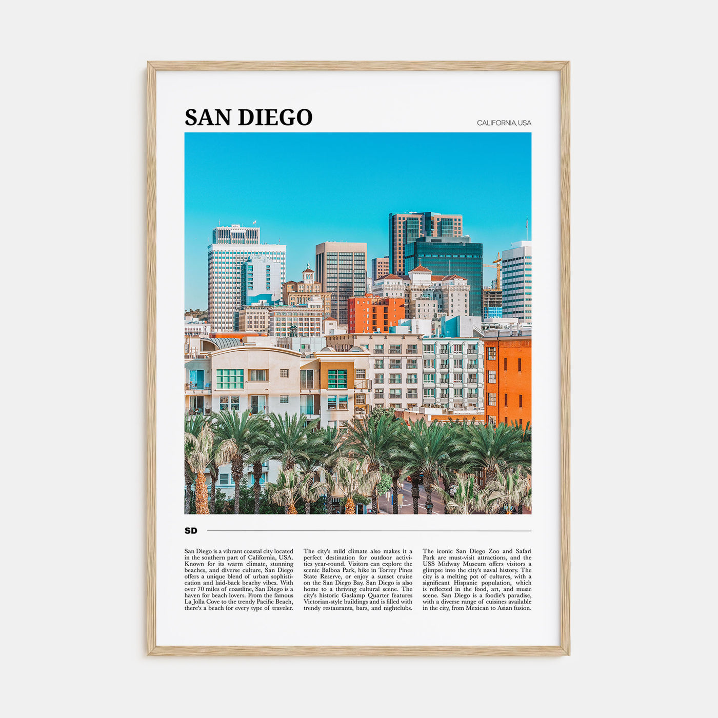 San Diego Travel Color No 2 Poster