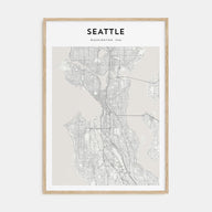 Seattle Map Portrait Poster