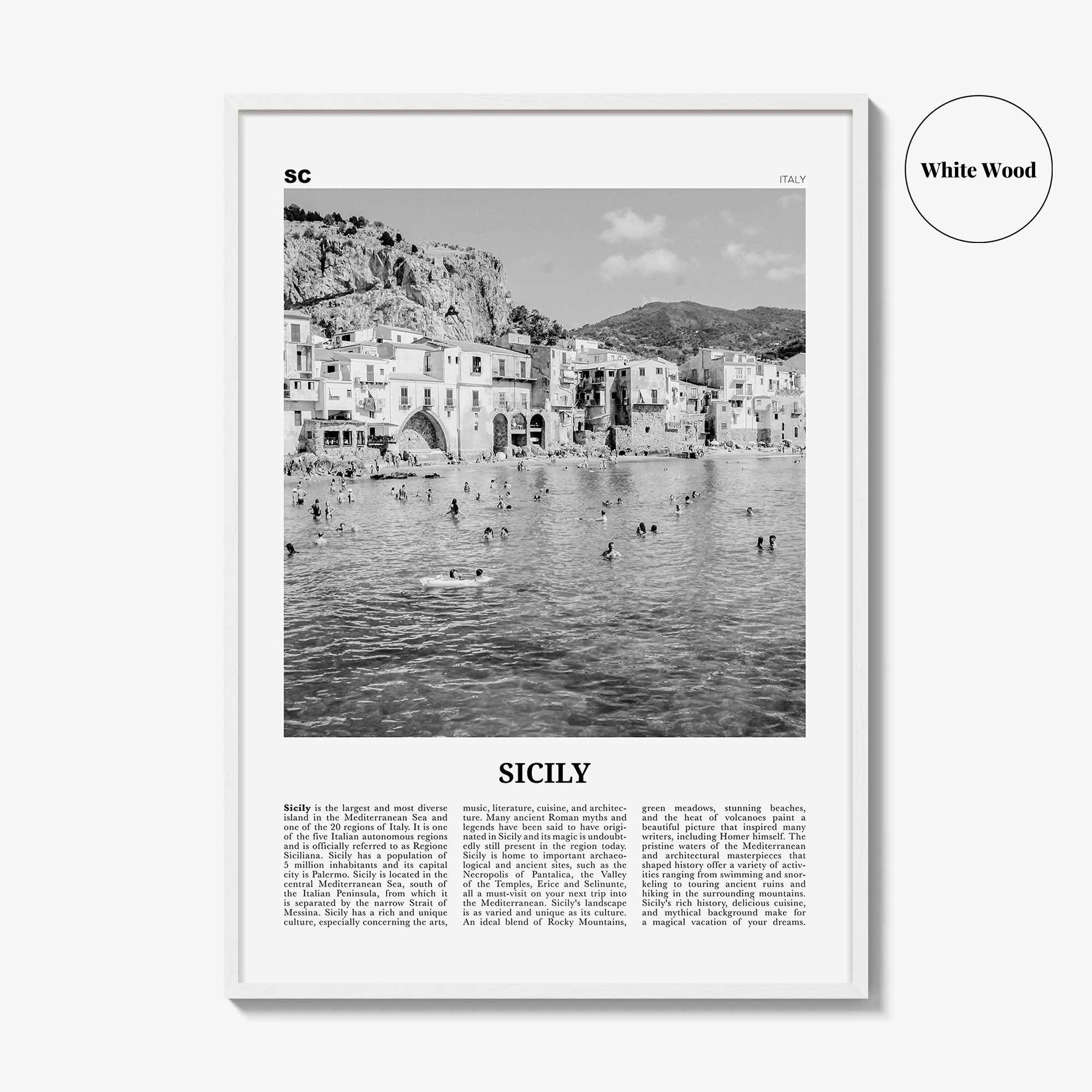 Sicily Print Black and White No 1, Sicily Wall Art, Sicily Poster, Sicily Photo, Sicily Décor, Italy, Sicilia, Sicìlia, Palermo, Catania