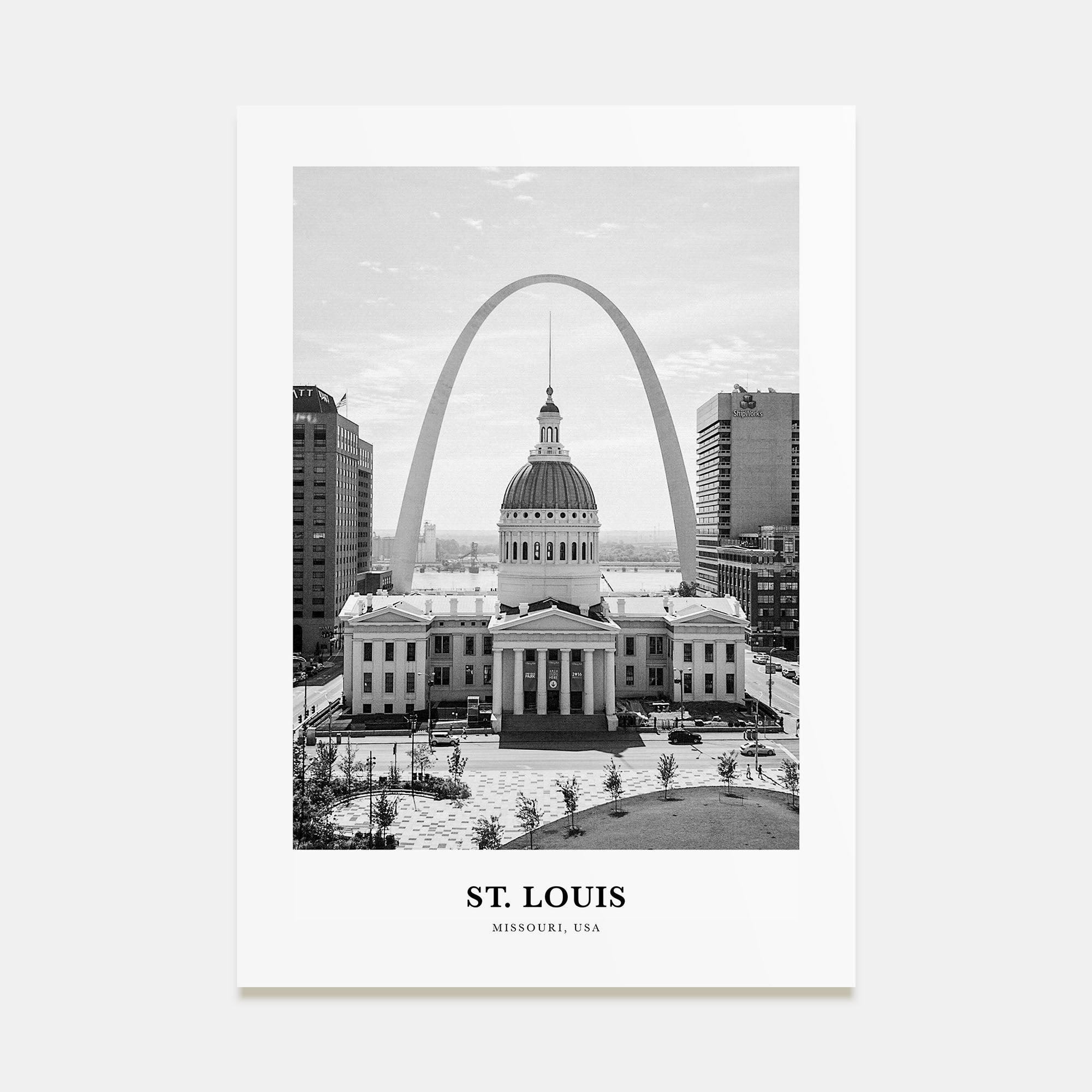 St. Louis Portrait B&W No 1 Poster