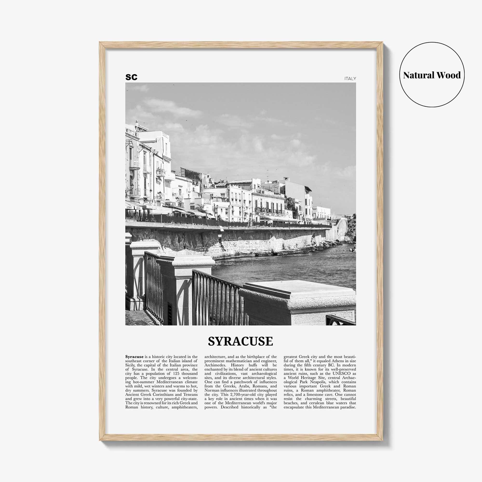 Syracuse Print Black and White Italy No 2, Syracuse Wall Art, Syracuse Poster, Syracuse Photo, Syracuse Wall Décor, Italy, Italia, Sicily