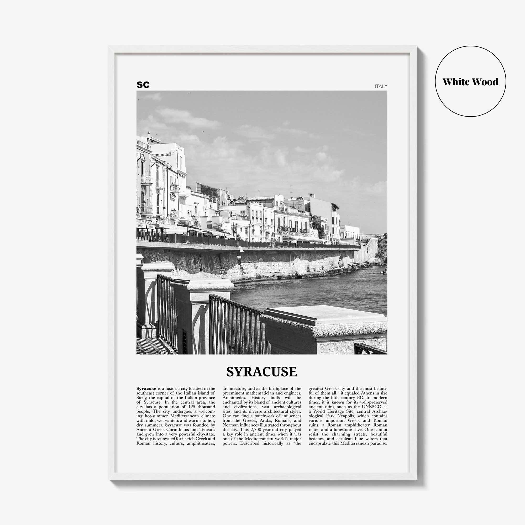 Syracuse Print Black and White Italy No 2, Syracuse Wall Art, Syracuse Poster, Syracuse Photo, Syracuse Wall Décor, Italy, Italia, Sicily