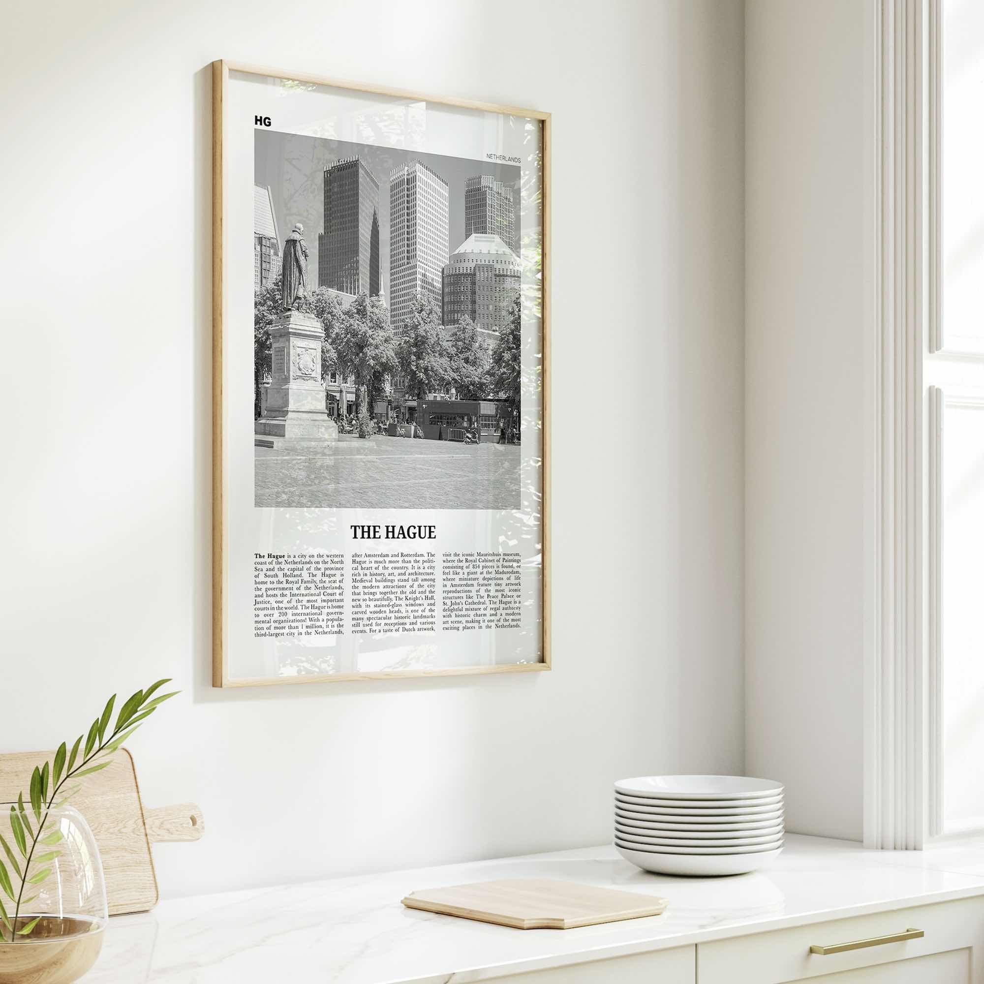 The Hague Print Black and White, The Hague Wall Art, The Hague Poster, The Hague Photo, Netherlands, Nederland, Den Haag, Holland, Europe