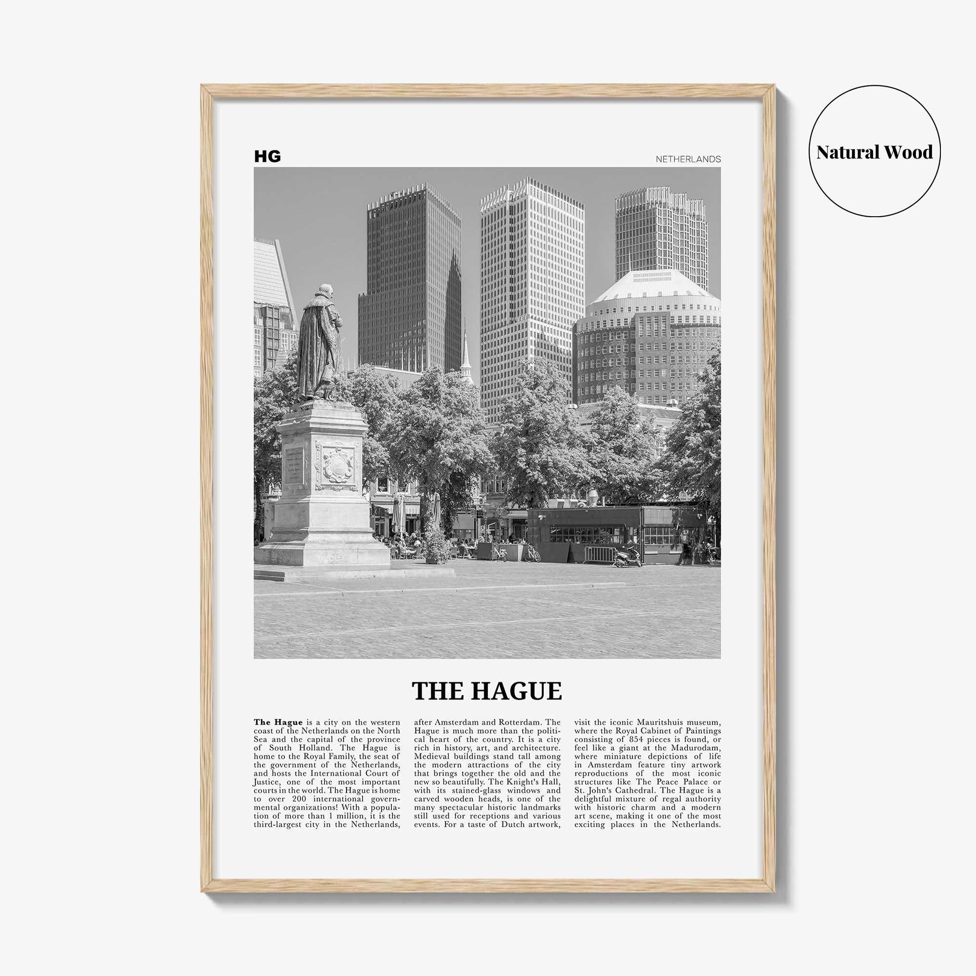 The Hague Print Black and White, The Hague Wall Art, The Hague Poster, The Hague Photo, Netherlands, Nederland, Den Haag, Holland, Europe