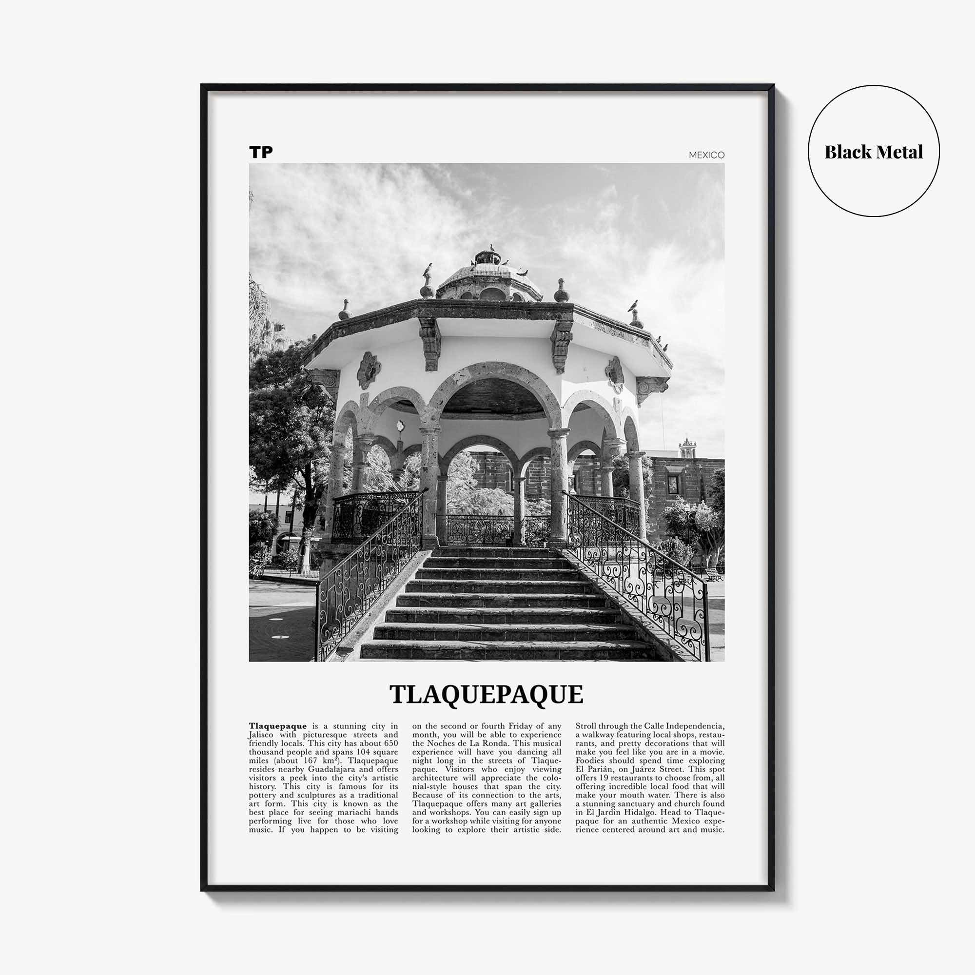 Tlaquepaque Print Black and White, Tlaquepaque  Wall Art, Tlaquepaque Poster,  Tlaquepaque Photo, Tlaquepaque Wall Décor, Mexico