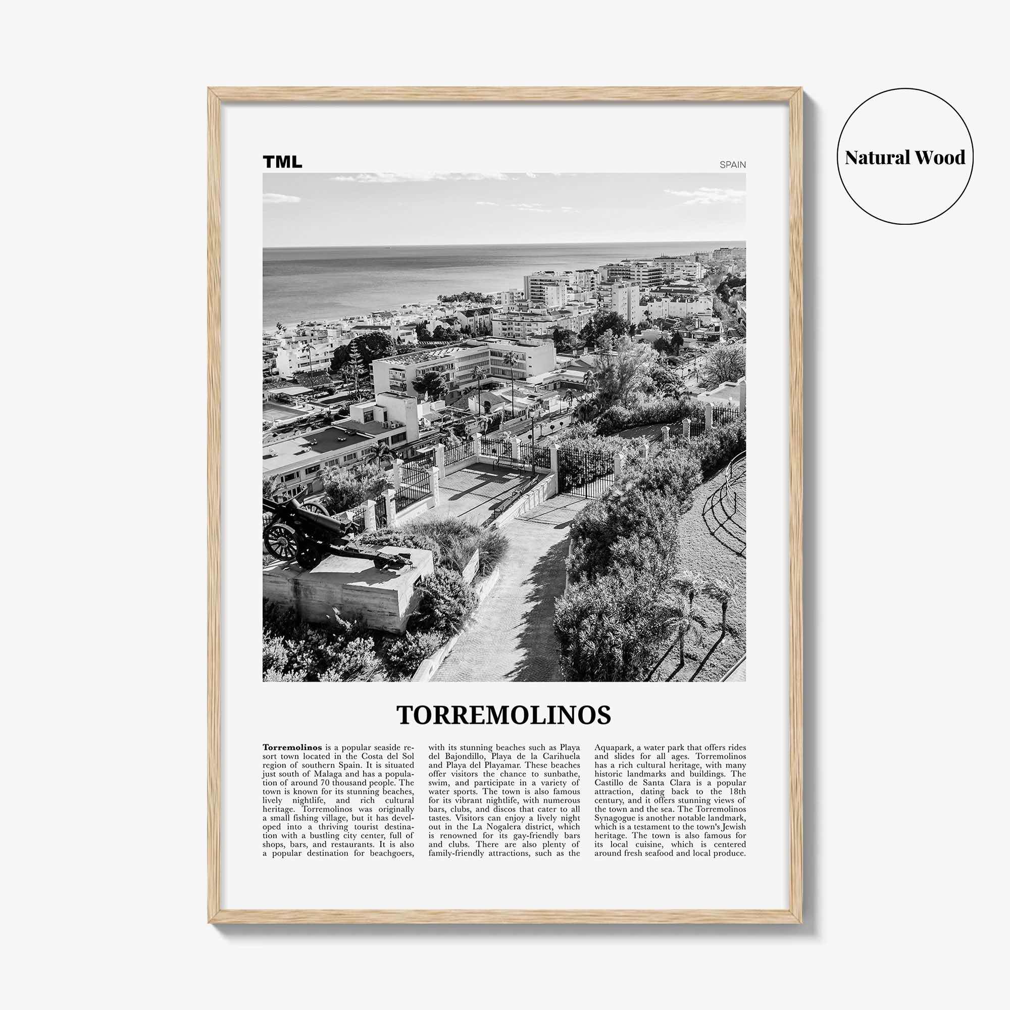 Torremolinos Print Black and White, Torremolinos Wall Art, Torremolinos Poster, Torremolinos Photo, Torremolinos Décor, Torremolinos Map