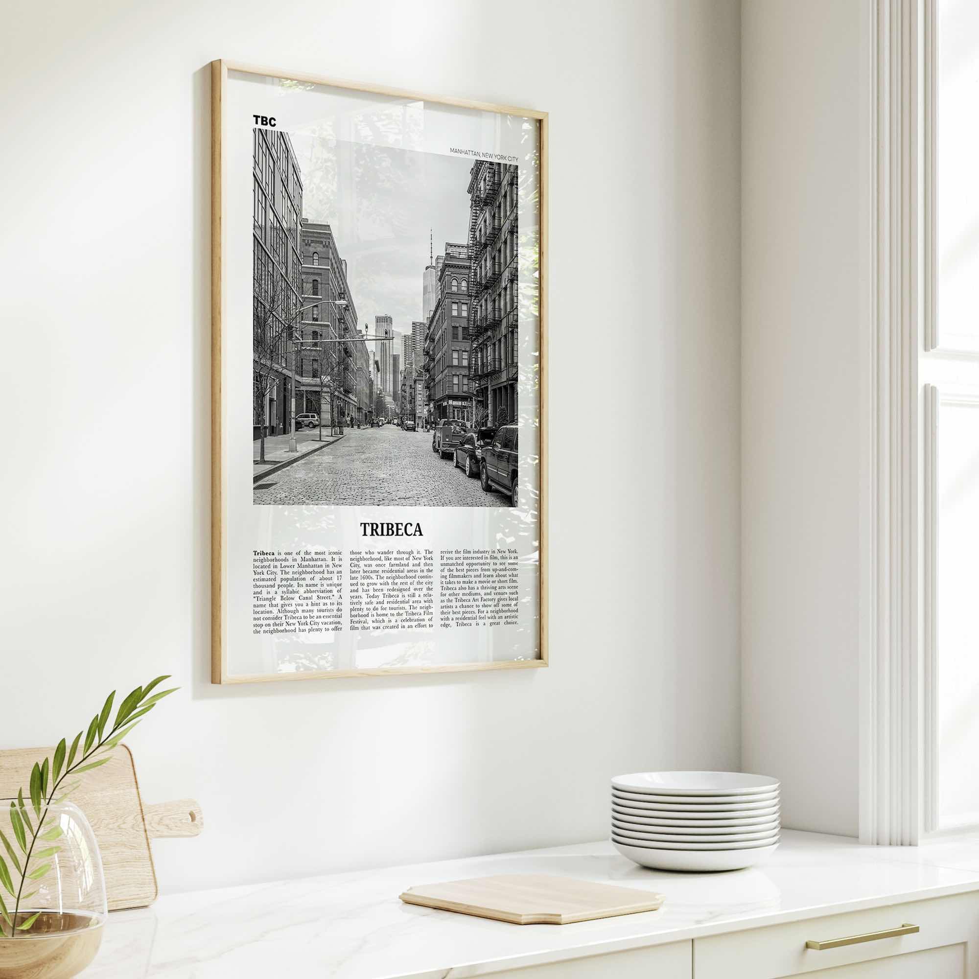 Tribeca Print Black and White, Tribeca Wall Art, Tribeca Poster, Tribeca Photo, Tribeca Wall Décor, Manhattan, New York, USA, United States