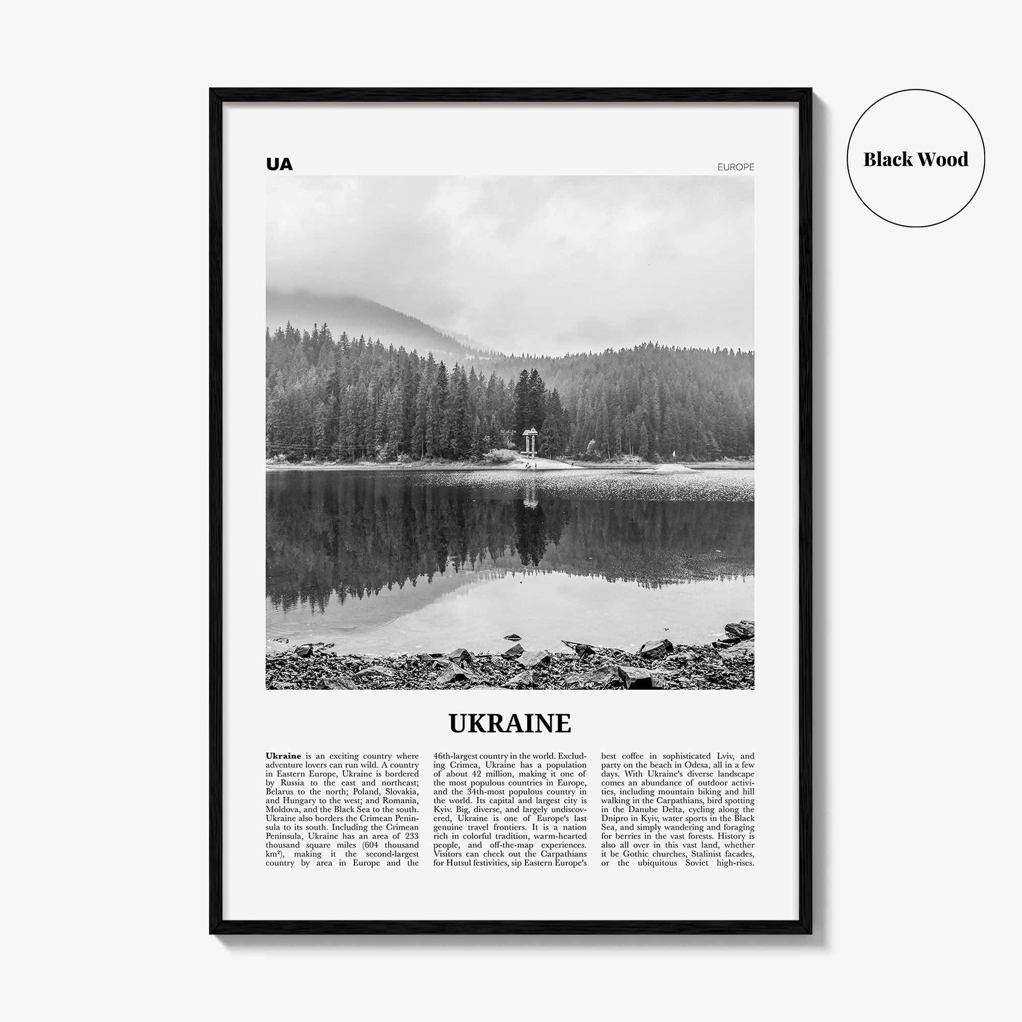 Ukraine Print Black and White No 4, Ukraine Wall Art, Ukraine Poster, Ukraine Photo, Ukraine Wall Decor, Country Print, Україн, Ukrayina