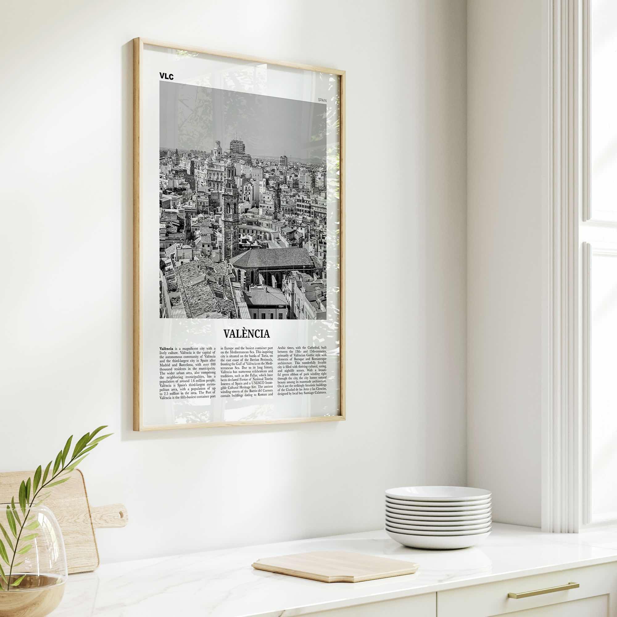 Valencia Print Black and White No 2, Valencia Wall Art, Valencia Poster, Valencia Photo, Valencia Wall Decor, Spain, València, España