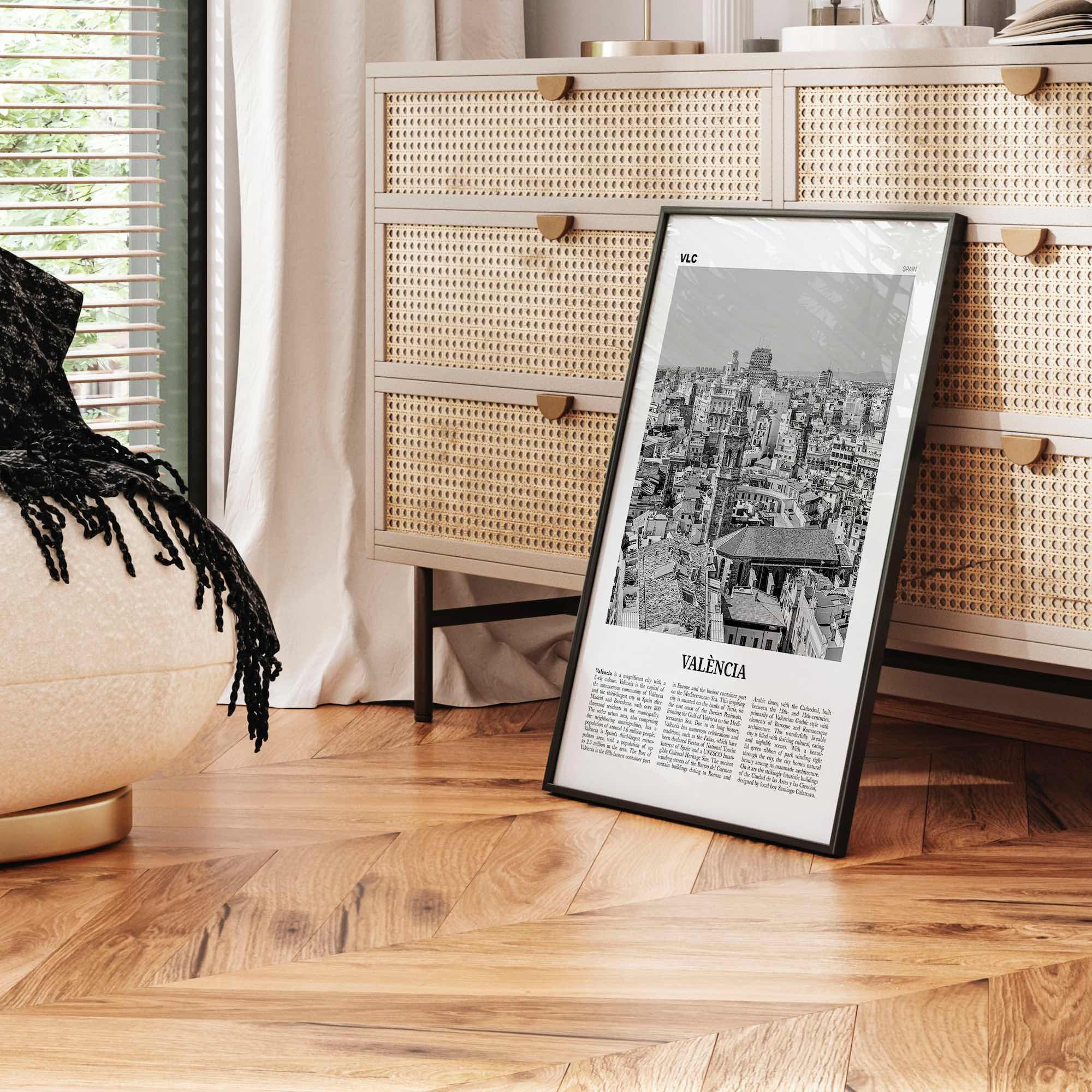 Valencia Print Black and White No 2, Valencia Wall Art, Valencia Poster, Valencia Photo, Valencia Wall Decor, Spain, València, España