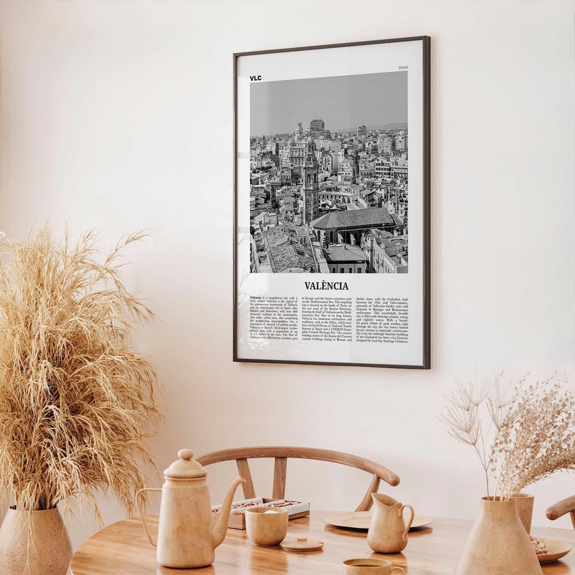 Valencia Print Black and White No 2, Valencia Wall Art, Valencia Poster, Valencia Photo, Valencia Wall Decor, Spain, València, España