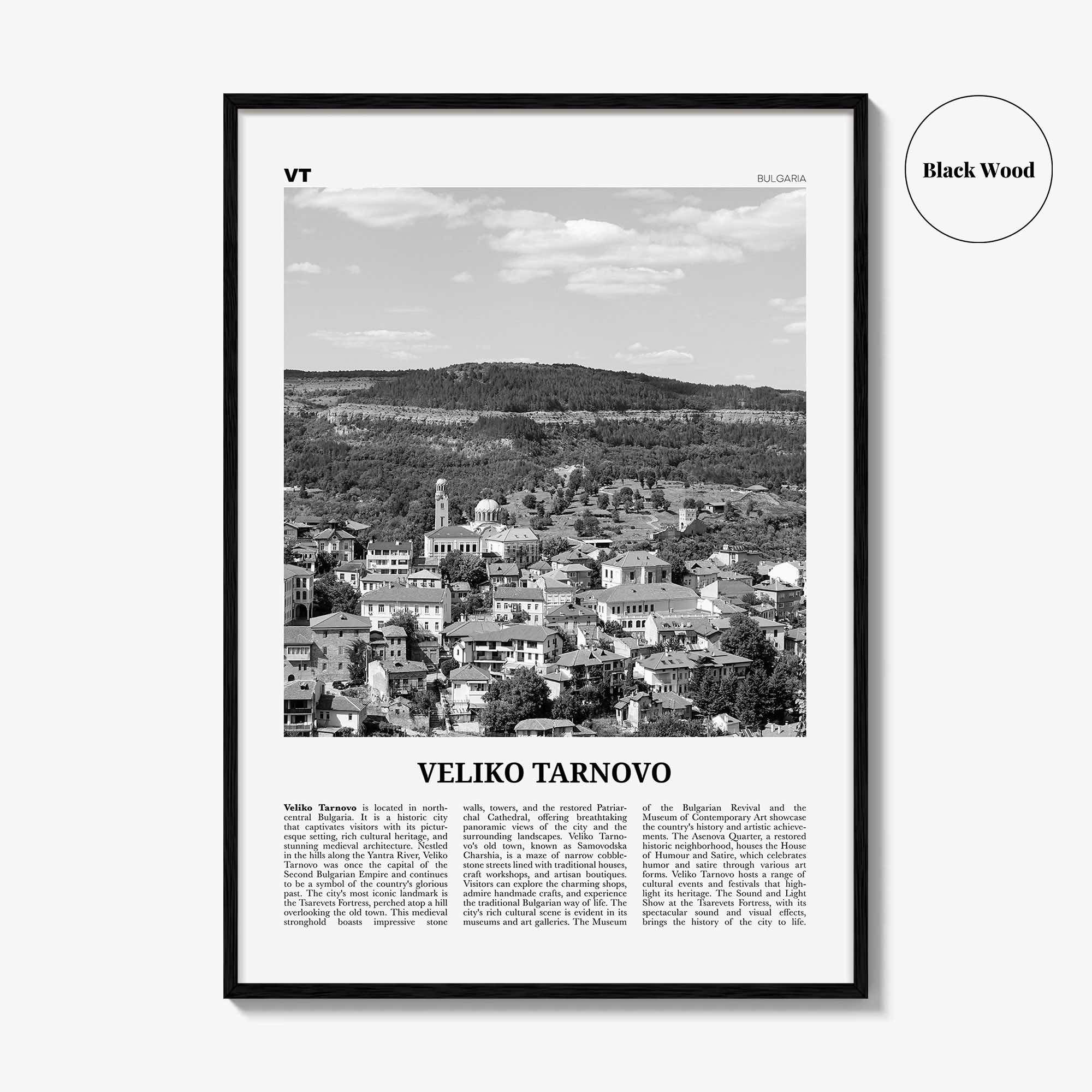 Veliko Tarnovo Print Black and White, Veliko Tarnovo Wall Art, Veliko Tarnovo Poster, Veliko Tarnovo Photo, Veliko Tarnovo Décor, Bulgaria
