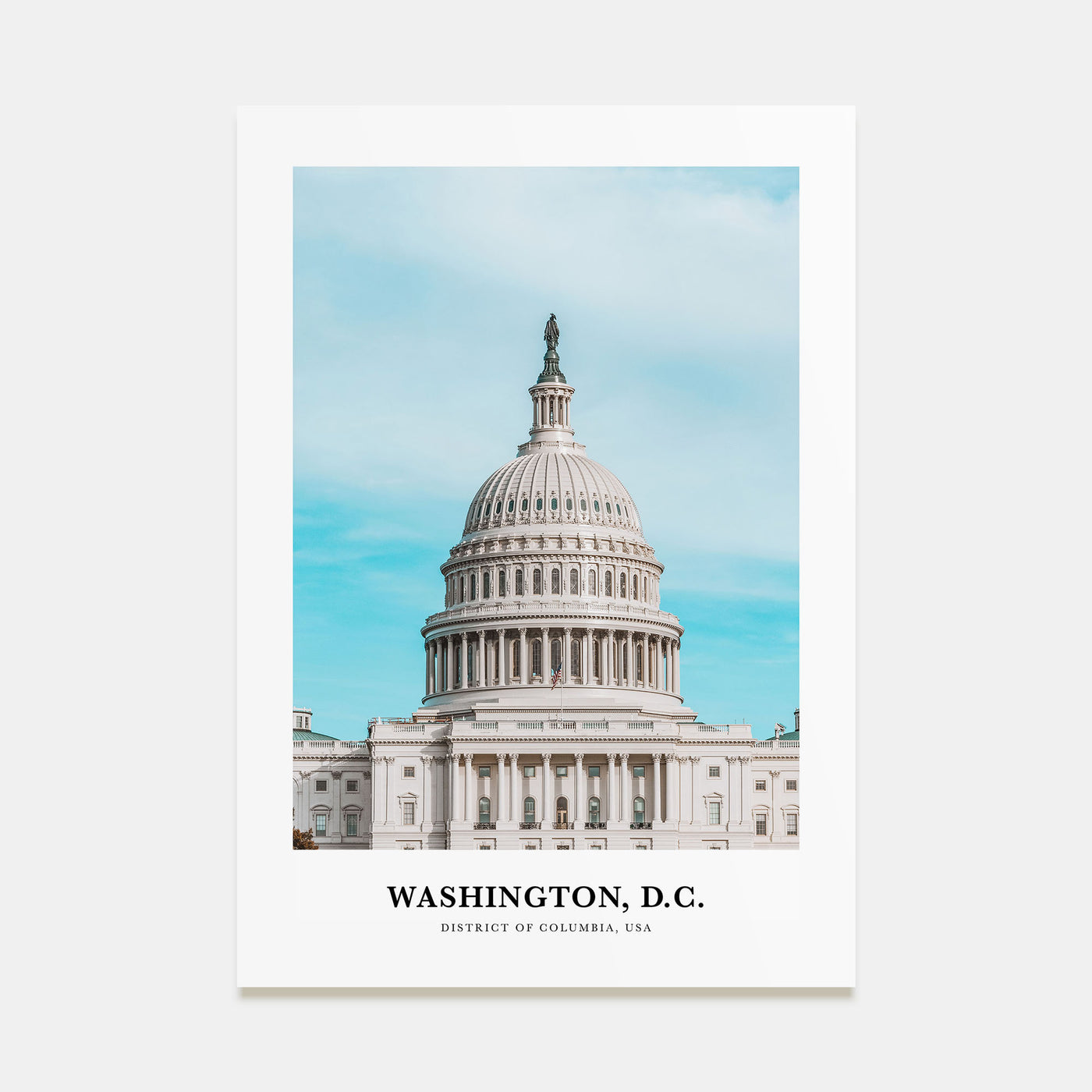 Washington, D.C. Portrait Color No 1 Poster