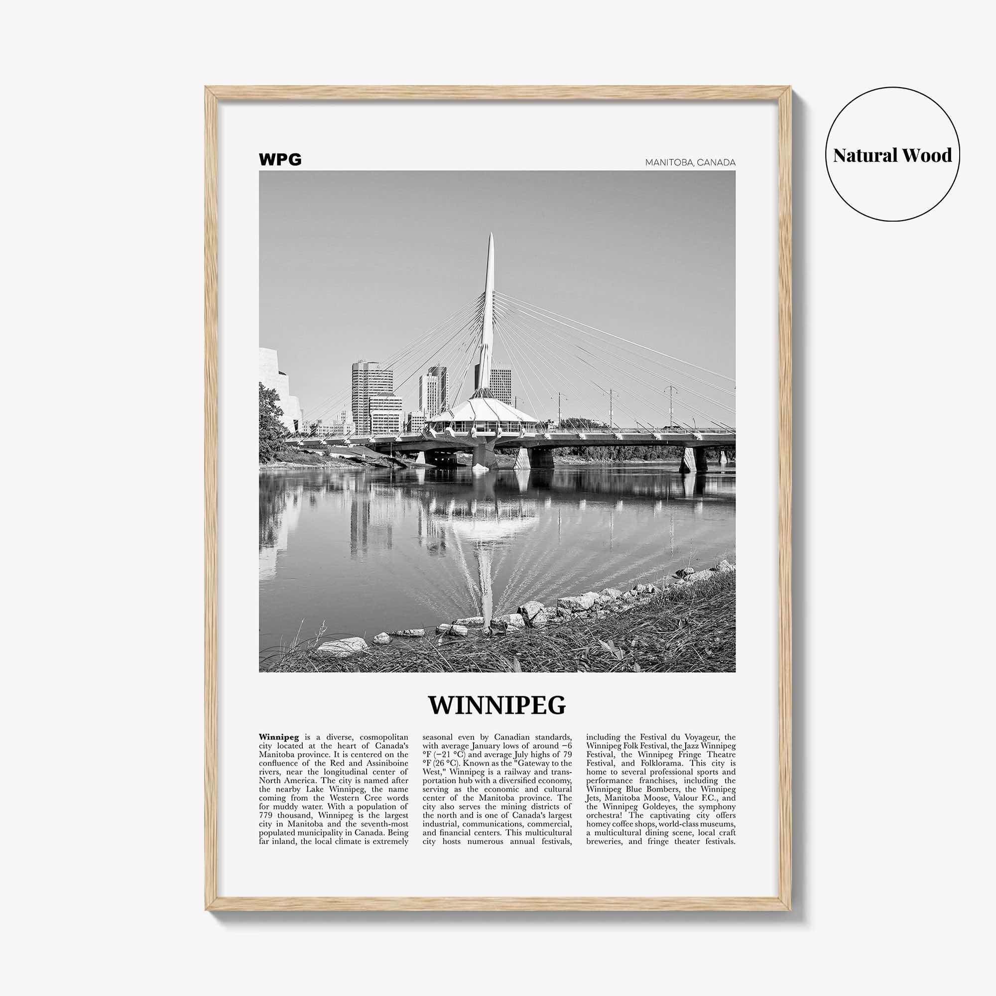 Winnipeg Print Black and White No 1, Winnipeg Wall Art, Winnipeg Poster, Winnipeg Photo, Winnipeg Wall Decor, Manitoba, Canada, America