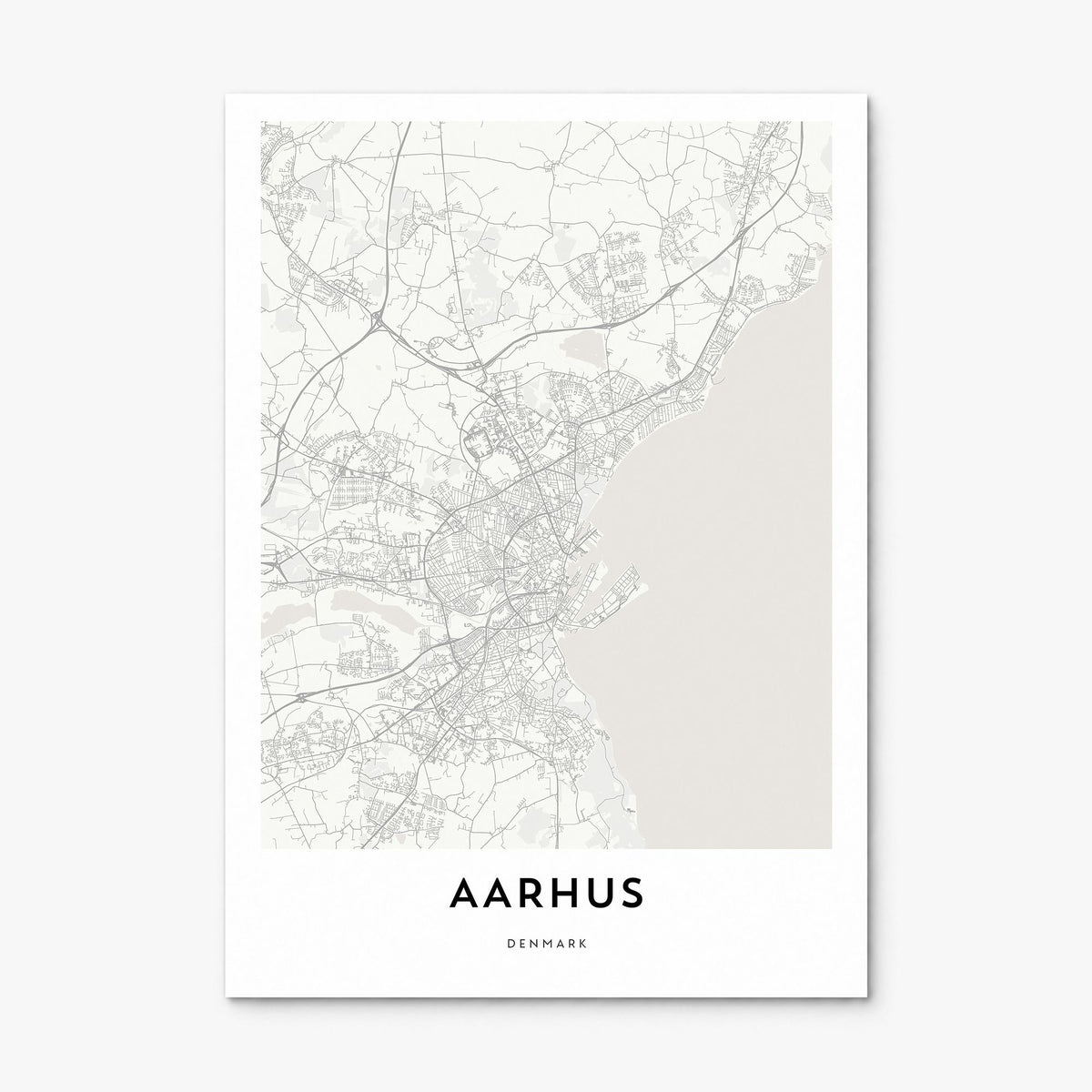 Aarhus Map Poster, print only (unframed)