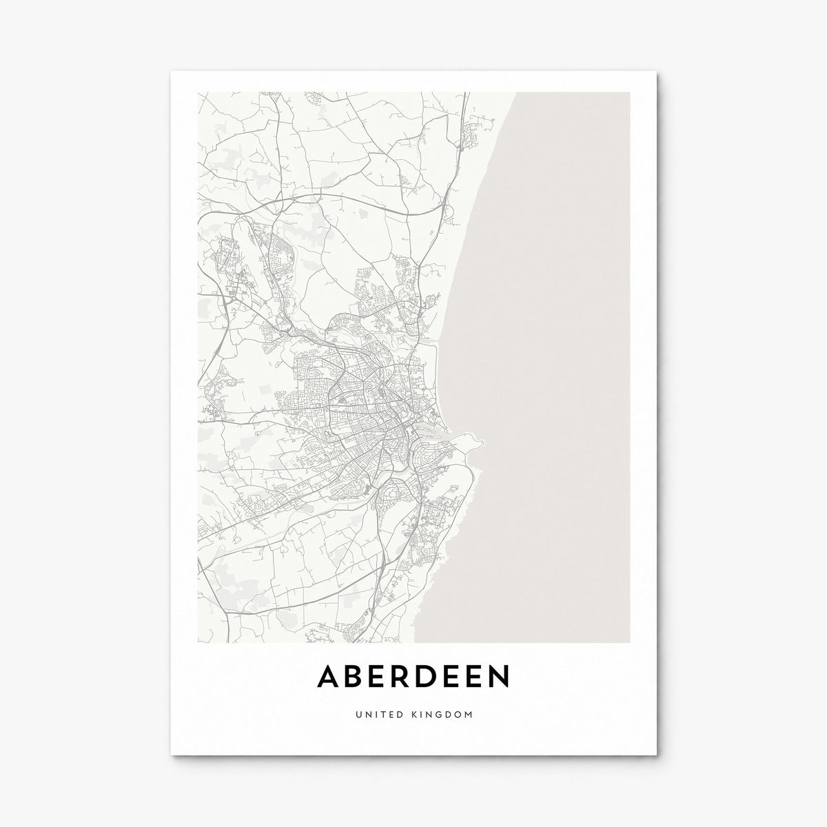 Aberdeen Map Poster, print only (unframed)