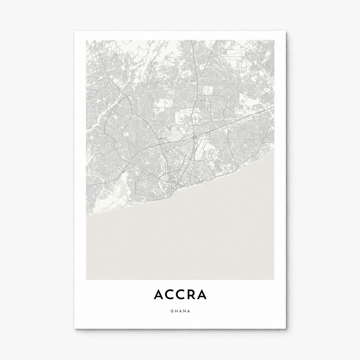 Accra Map Poster, print only (unframed)