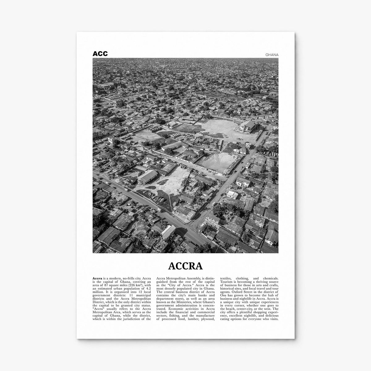 Accra Newspaper Poster, print only (unframed)