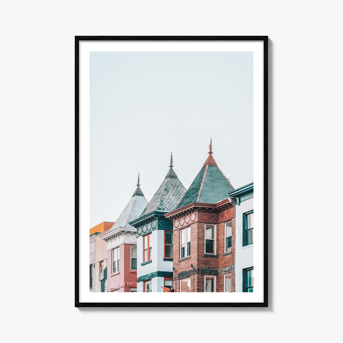 Adam Morgan colorful photo poster – vertical wall art, unframed print shown in interior mockup