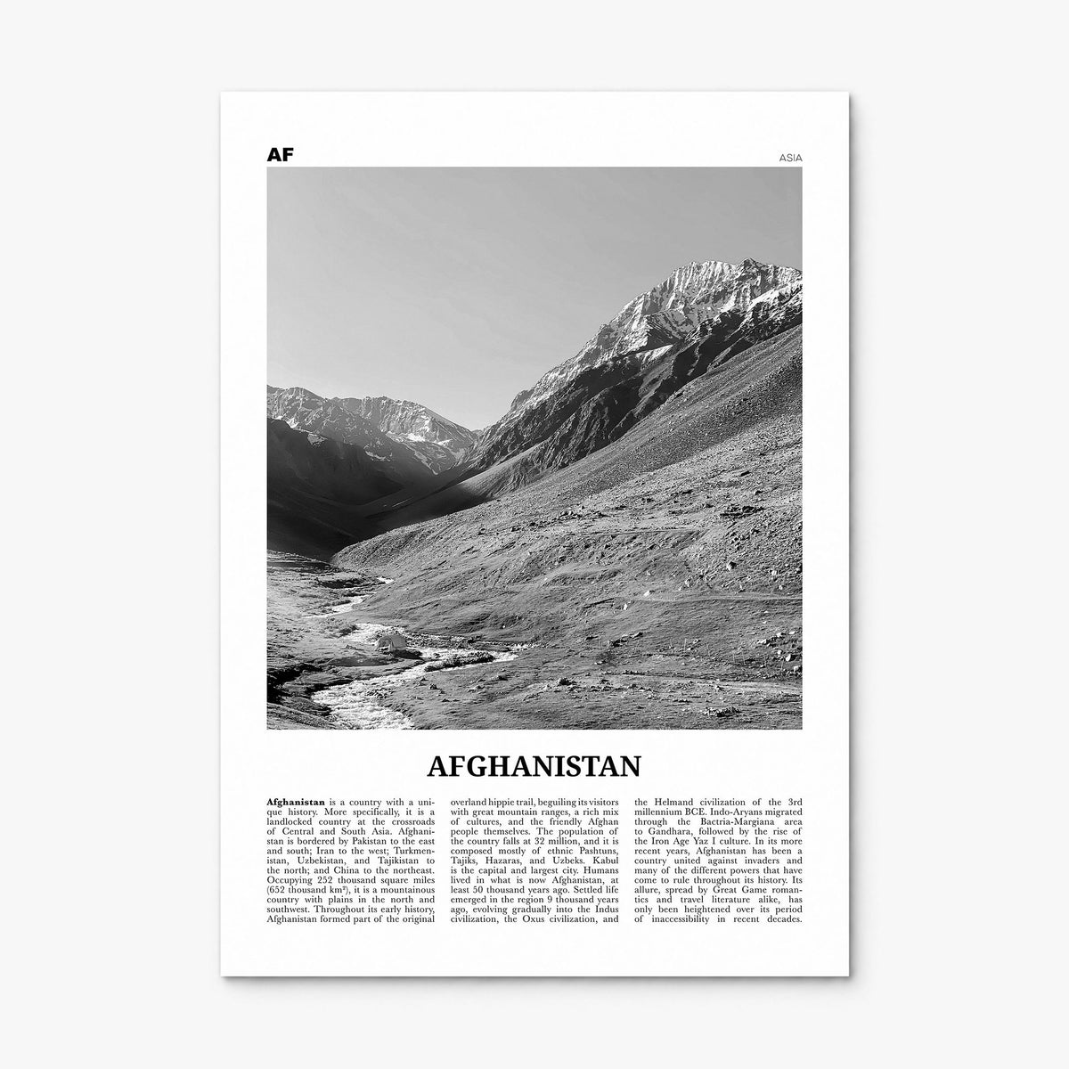 Afghanistan Newspaper No 1 Poster, print only (unframed)