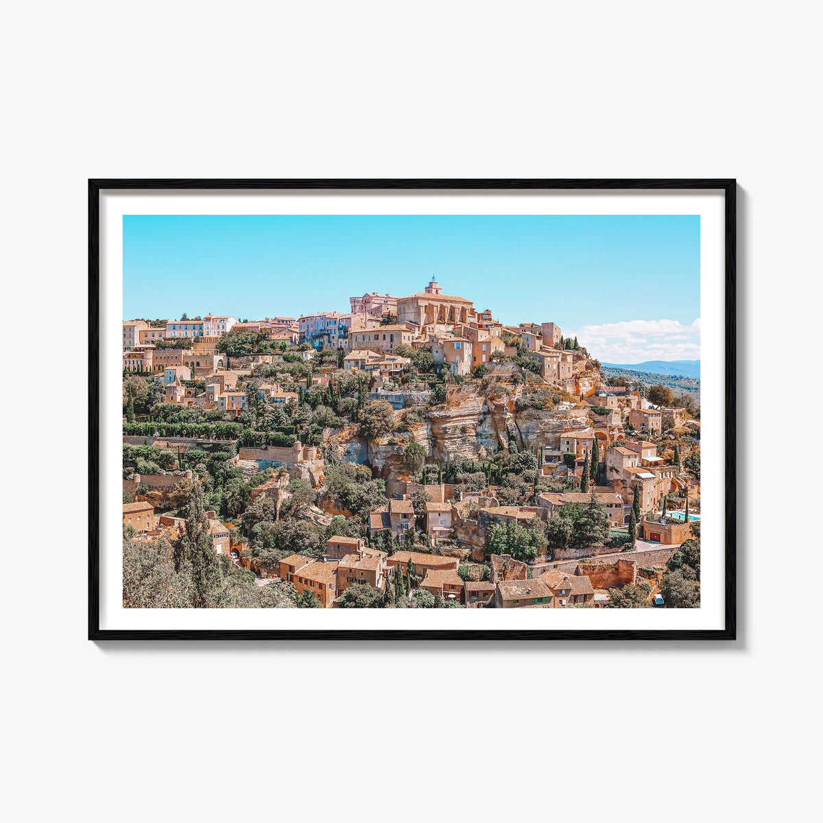Aix-en-Provence colorful photo poster of France – horizontal wall art, unframed print shown in interior mockup