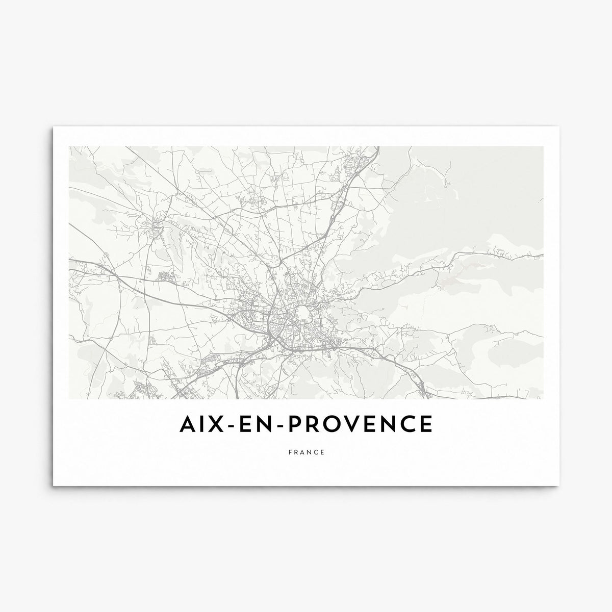 Aix-en-Provence Map Poster, print only (unframed)