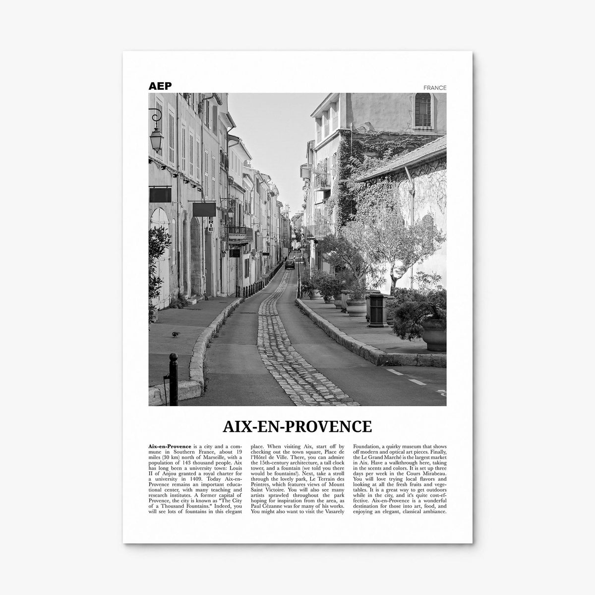 Aix-en-Provence Newspaper No 2 Poster, print only (unframed)