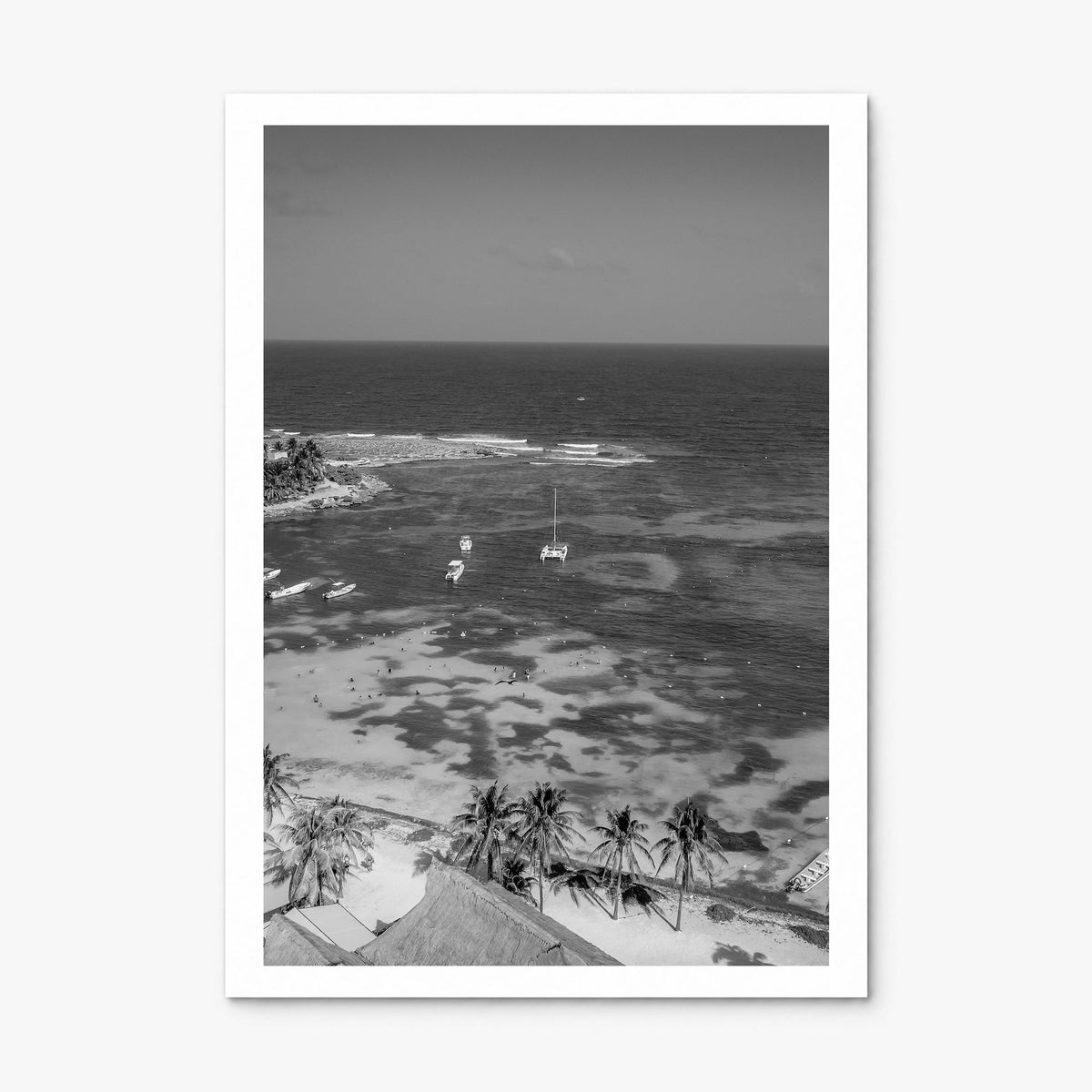 Akumal Photo Poster, print only (unframed), white border
